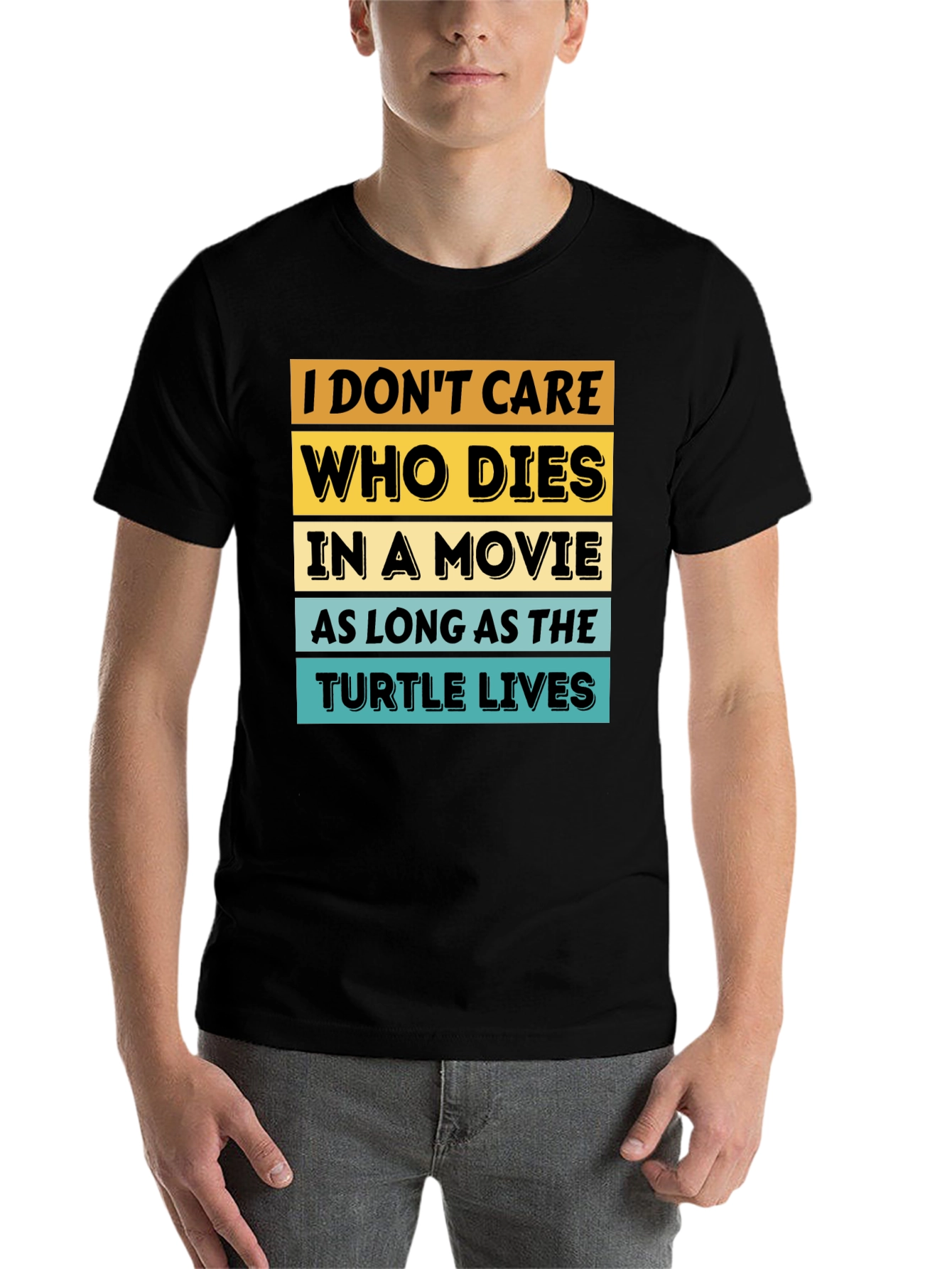 Black Turtle Lives Movie Lover T-Shirt view 7