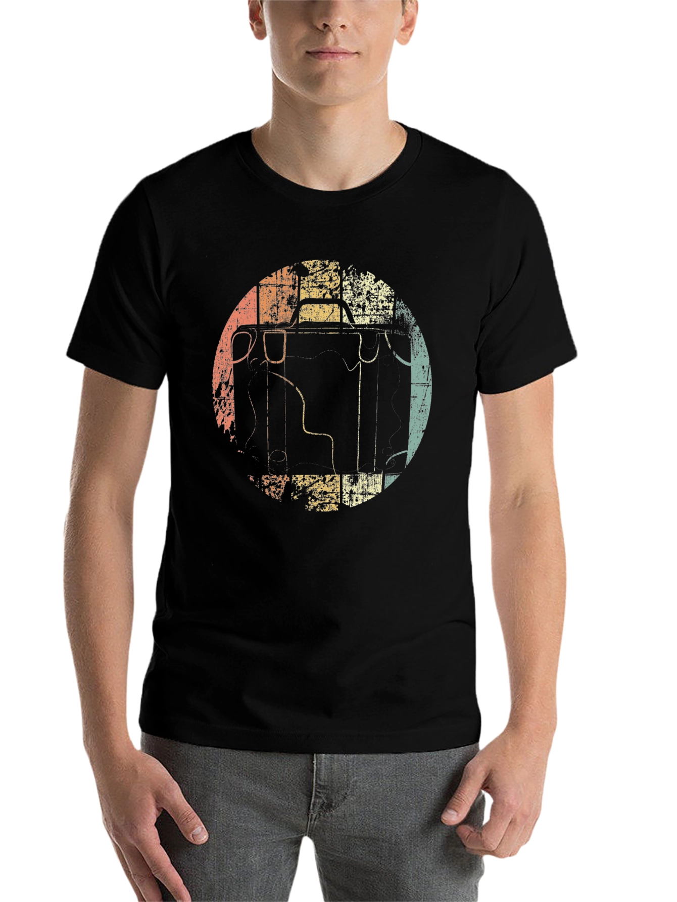 Black Vintage Piano T-Shirt - Retro Music Tee view 7