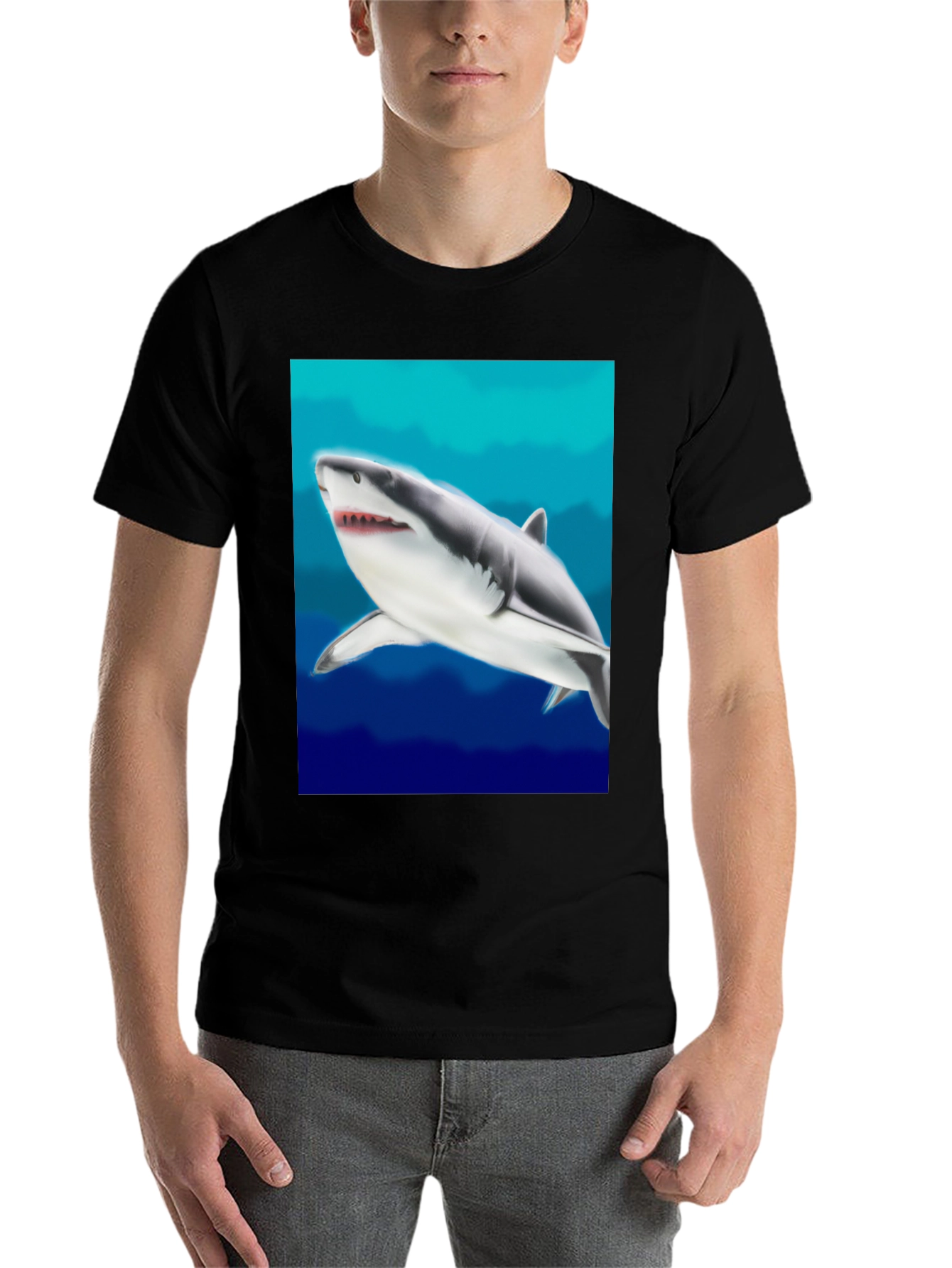 Black Shark Graphic Tee - Ocean Lover's Apparel view 7