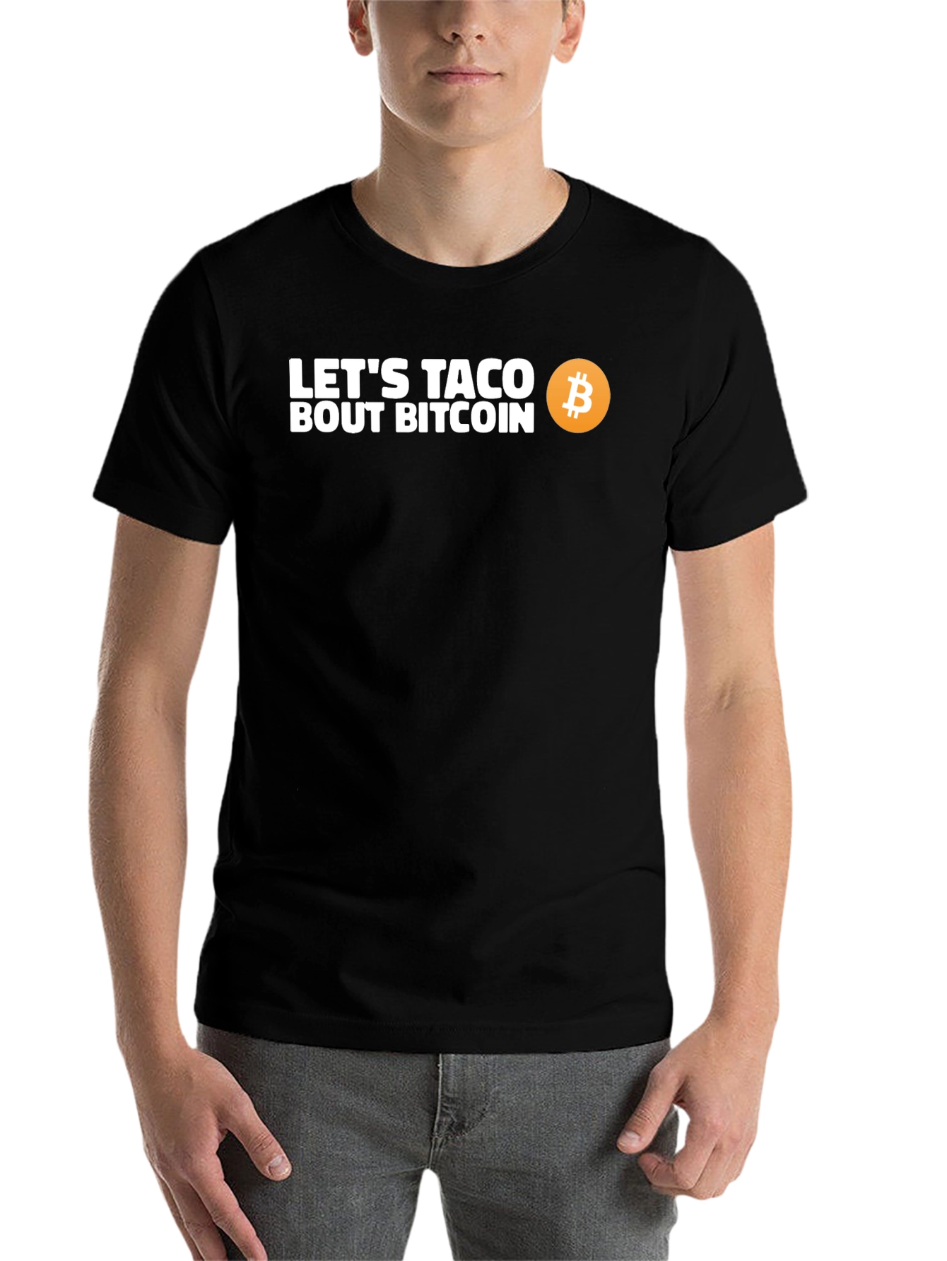 Black Let's Taco Bout Bitcoin T-Shirt - Crypto Tee view 7