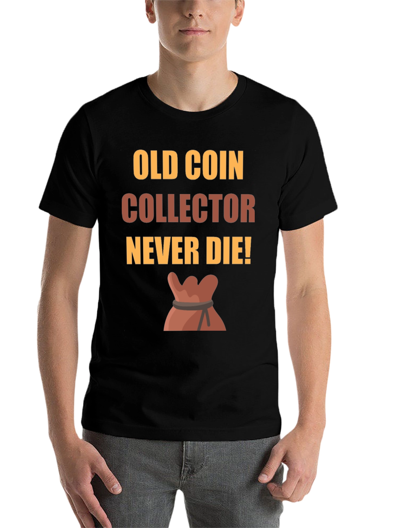 Black Old Coin Collector T-Shirt - Never Die! view 7