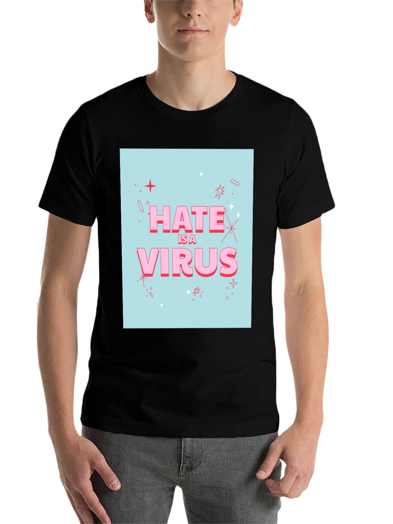 Hate Is A Virus Graphic Tee - 7