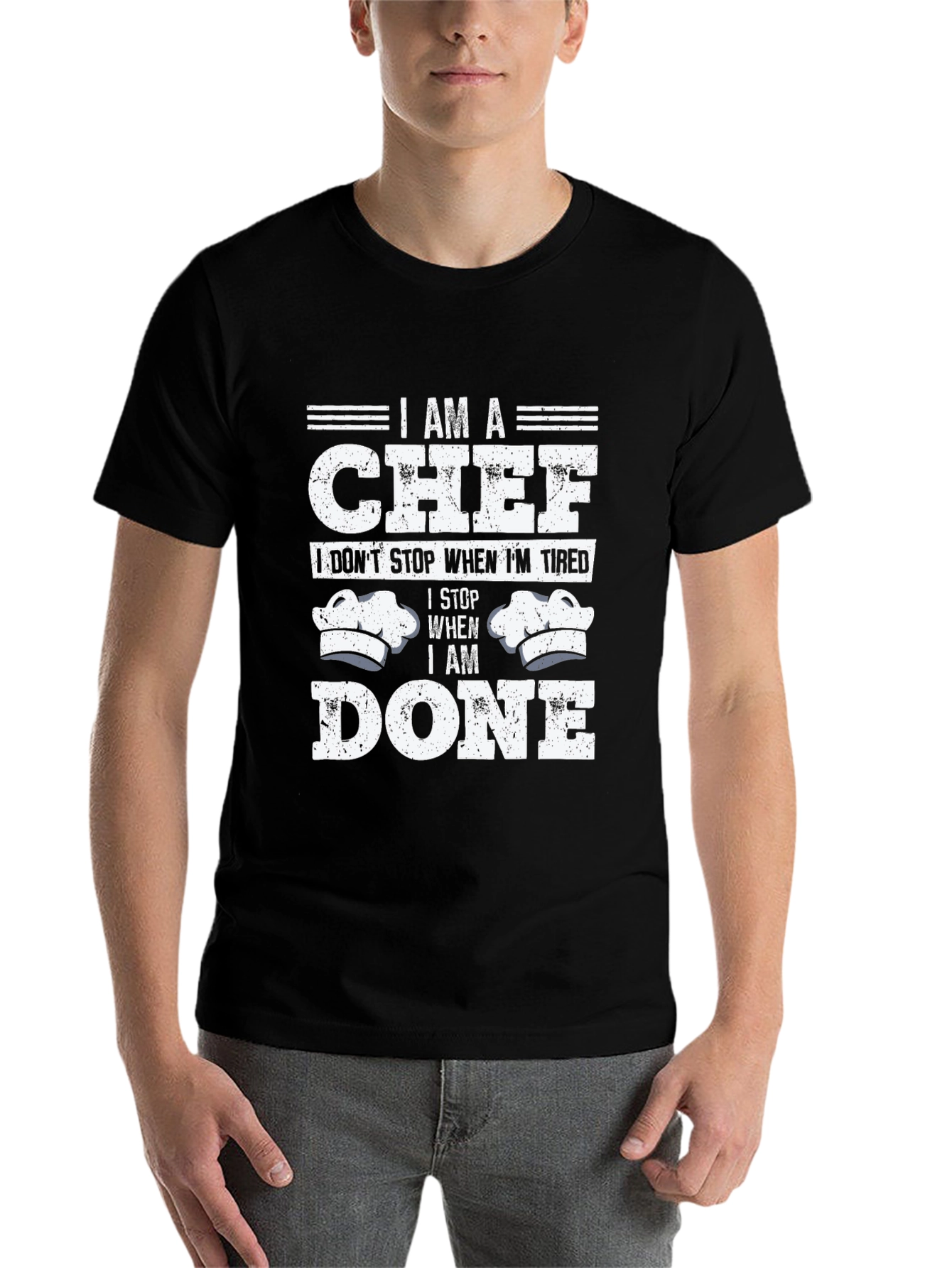Black I AM A Chef T-Shirt view 7