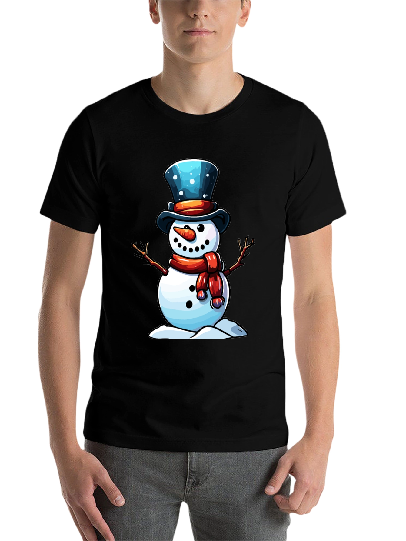 Festive Snowman Graphic Tee - 7