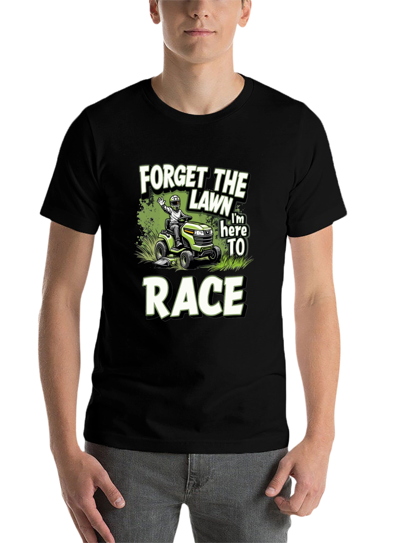 Black Forget the Lawn - Race T-Shirt view 7