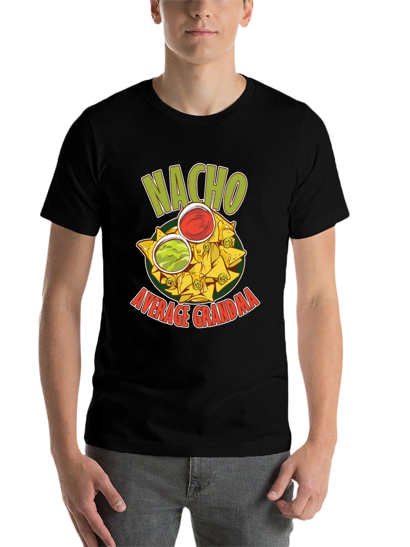 Black Nacho Average Grandma Graphic T-Shirt view 7
