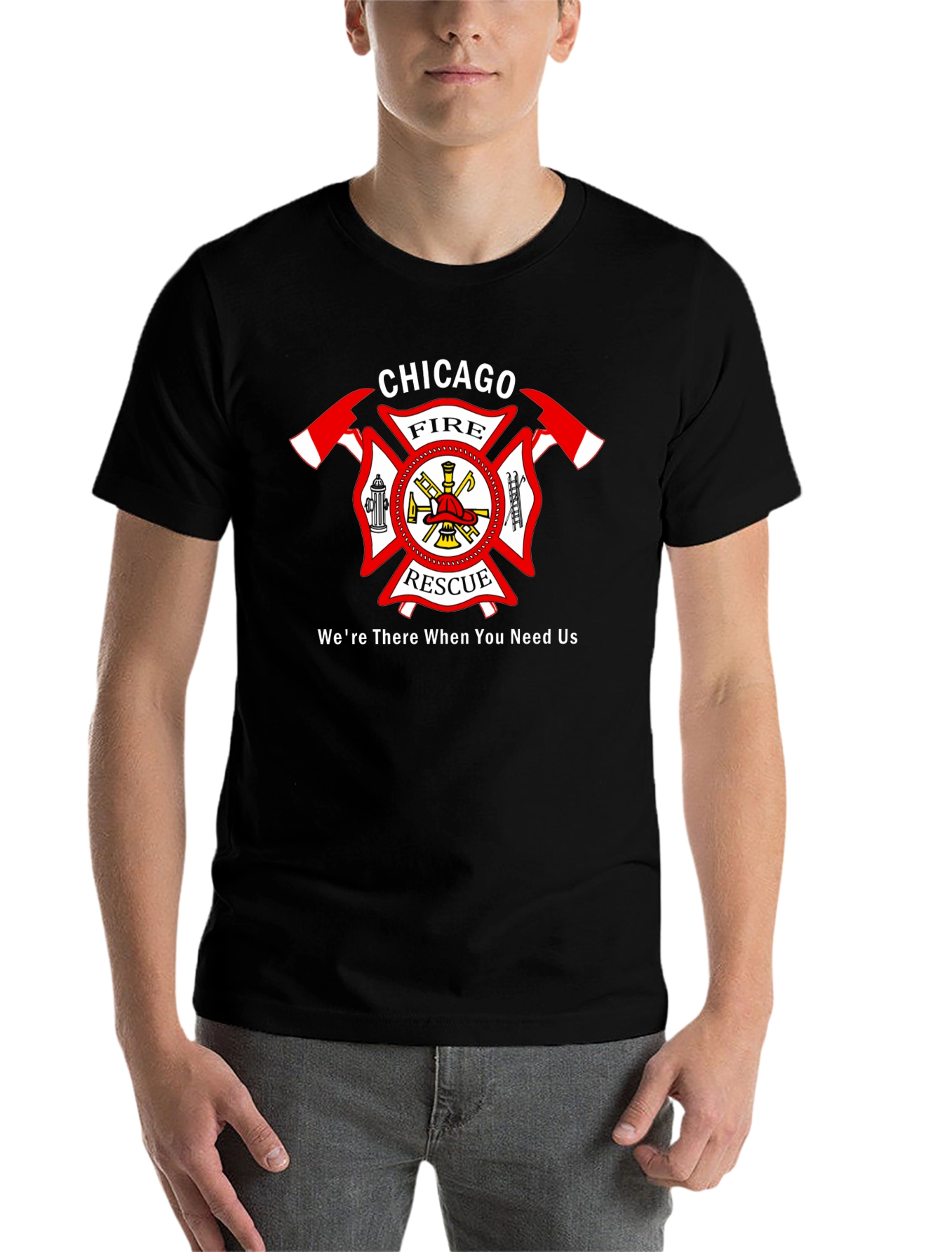 Black Chicago Fire Rescue T-Shirt view 7