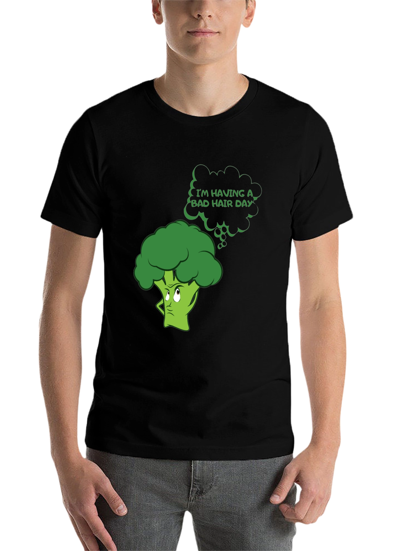 Funny Broccoli 'Bad Hair Day' Graphic Tee - 7