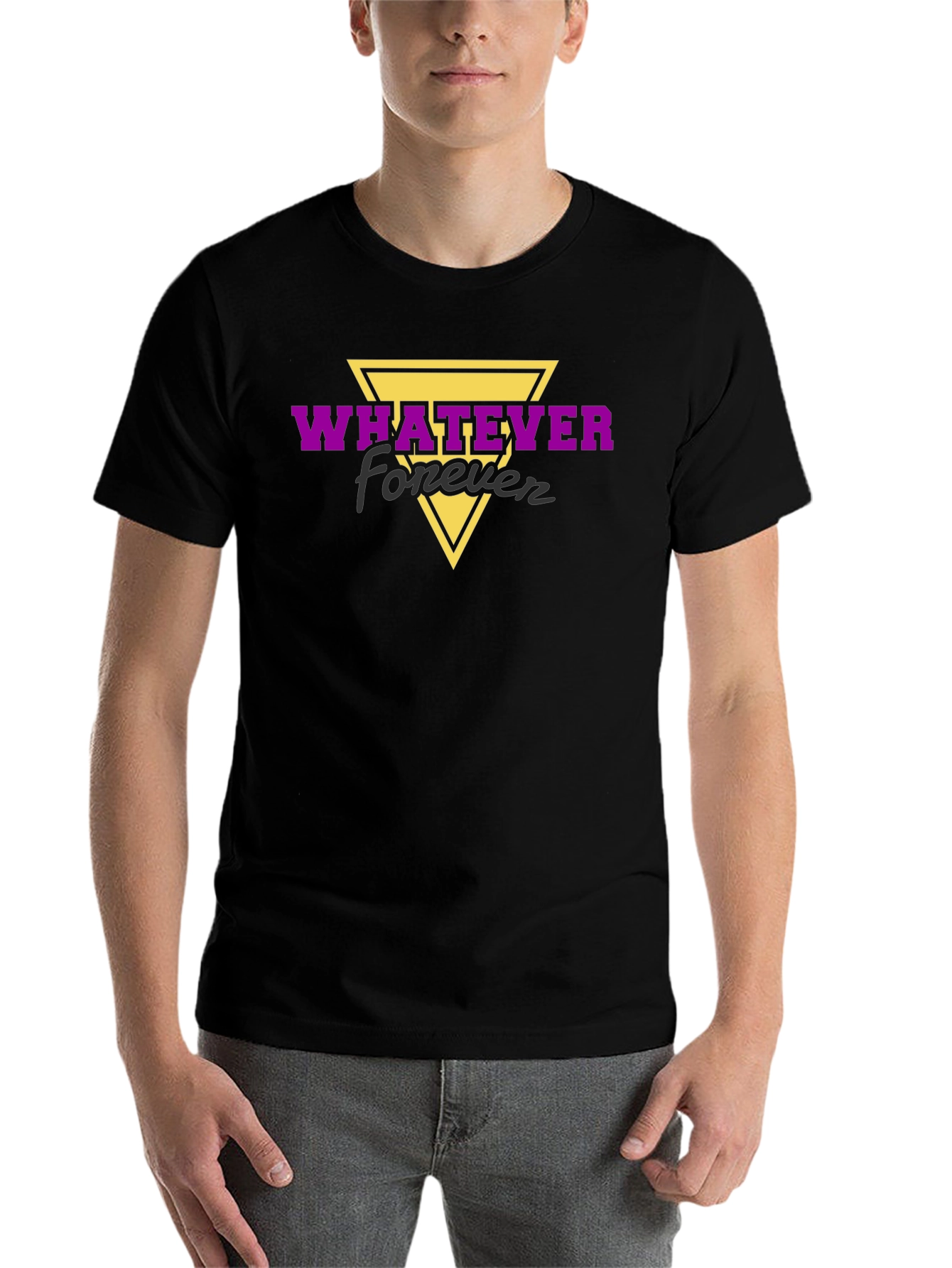 Black Whatever Forever Graphic Tee - Black Cotton view 7