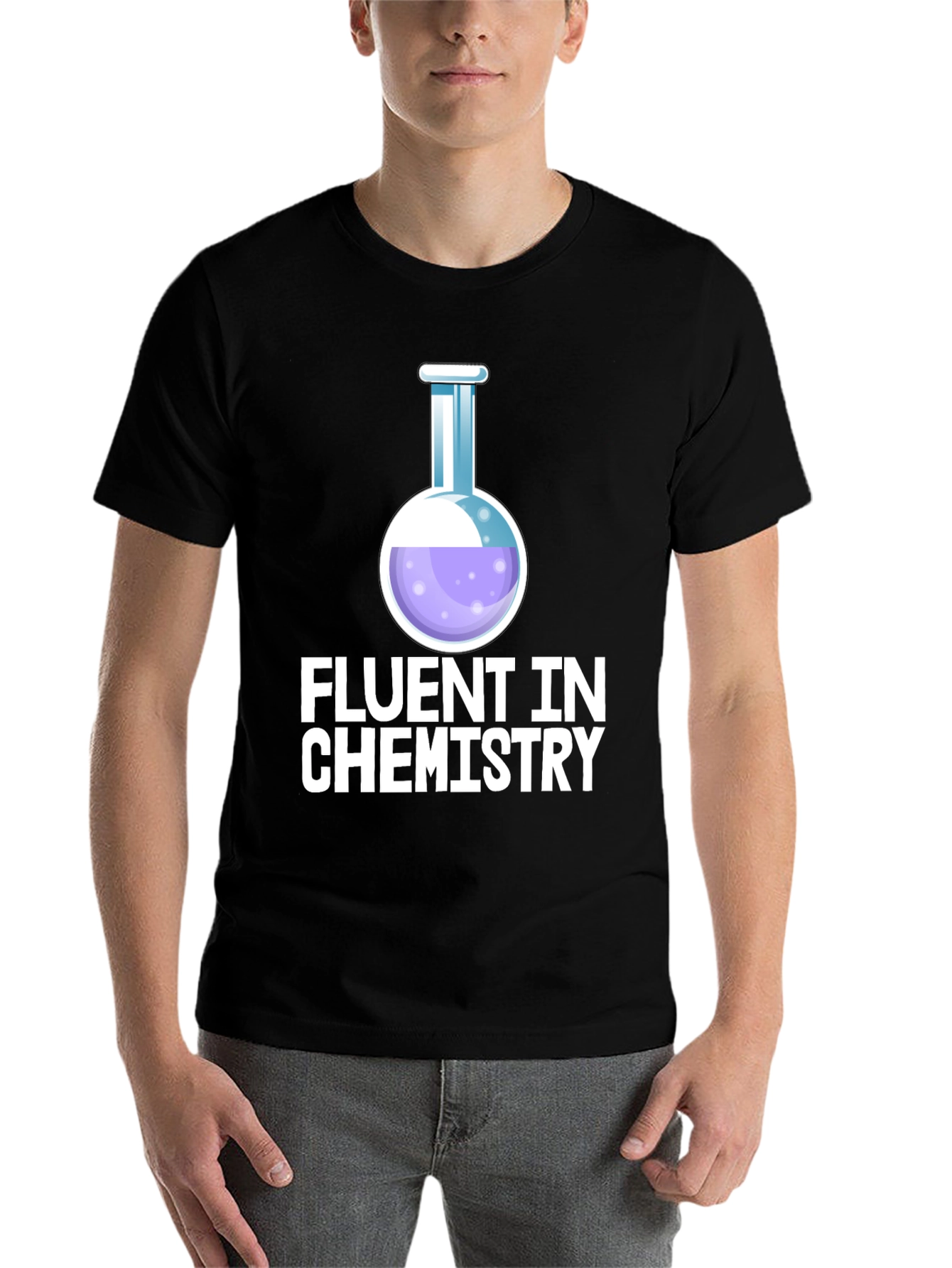 Black Fluent In Chemistry T-Shirt view 7