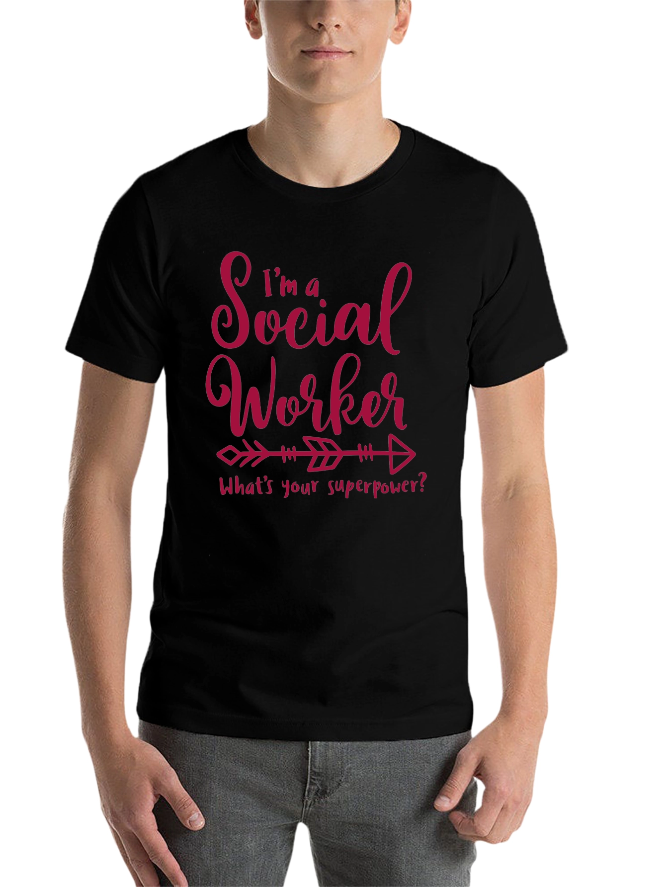 Black Social Worker Superpower Graphic Tee view 7