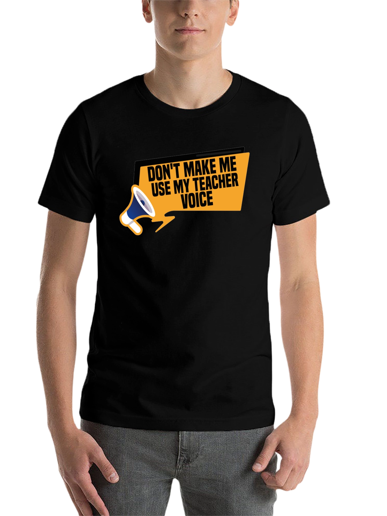 Black Teacher Voice T-Shirt - Funny Teacher Apparel view 7