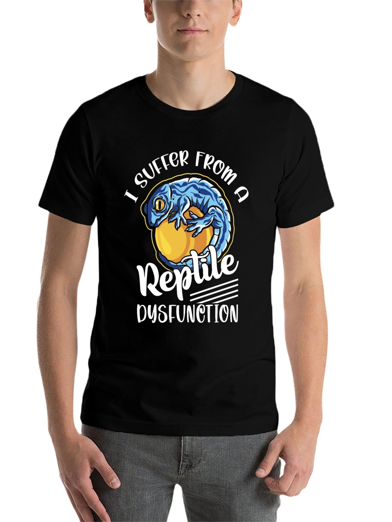 Black Reptile Dysfunction T-Shirt - Funny Lizard Lover Tee view 7
