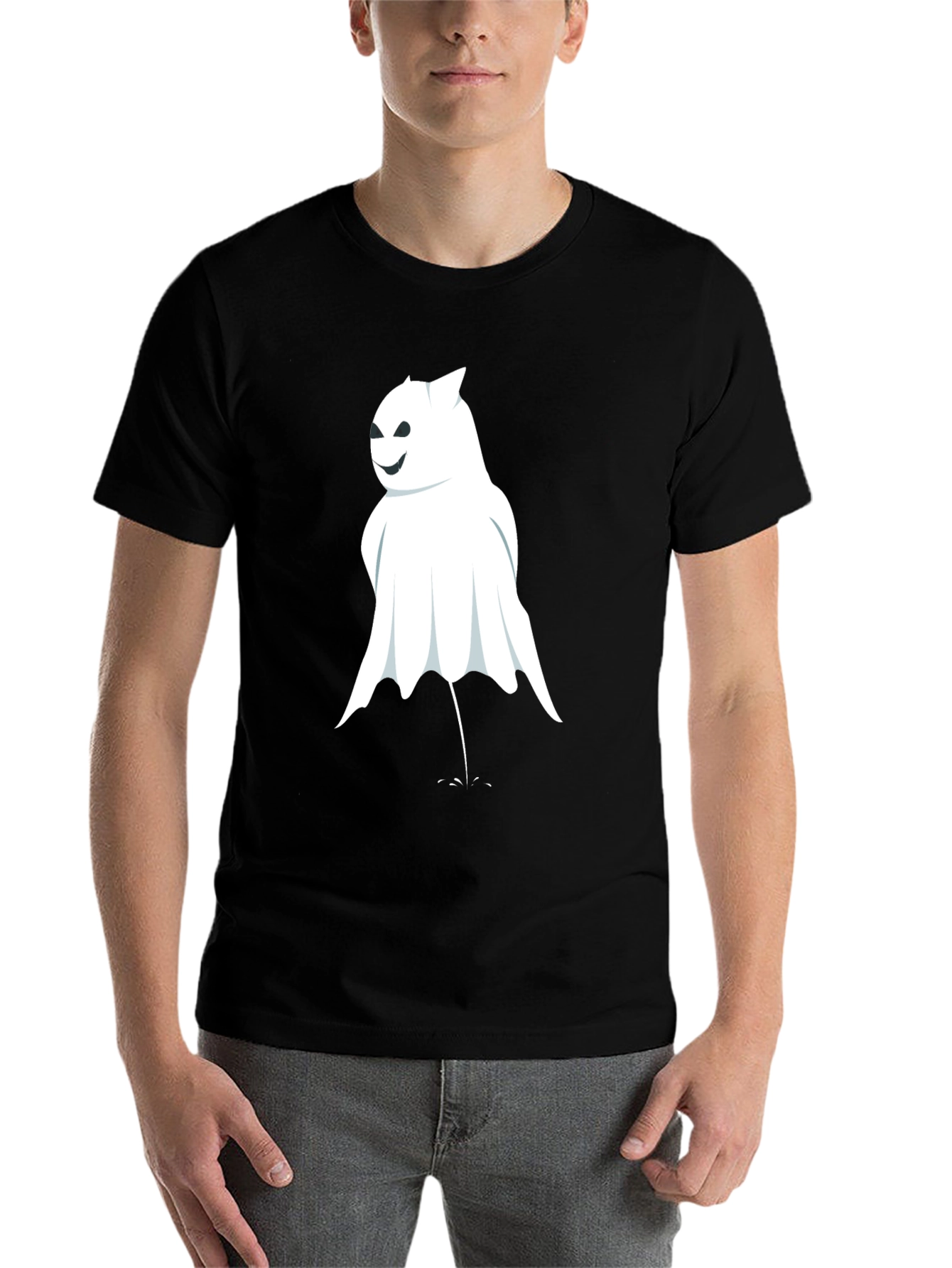 Black Ghostly Fun Black T-Shirt view 7