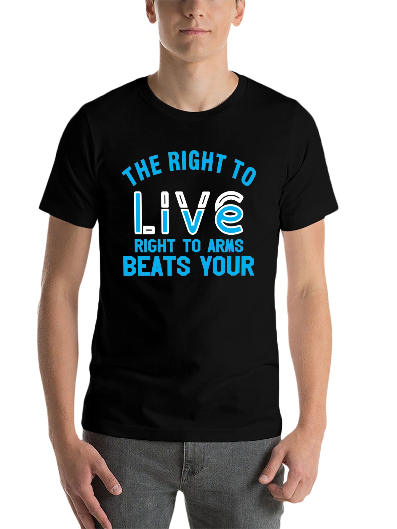 Black The Right to Live Graphic Tee view 7