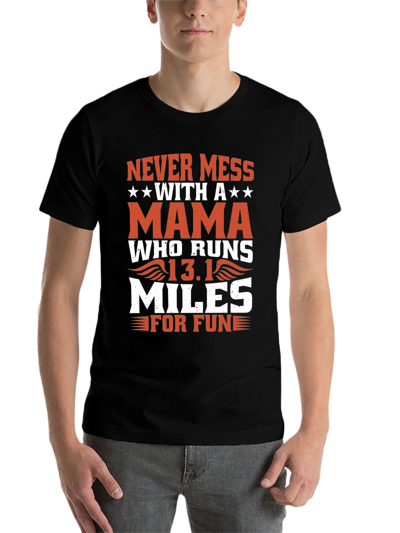 Black Never Mess With a Mama Who Runs T-Shirt view 7