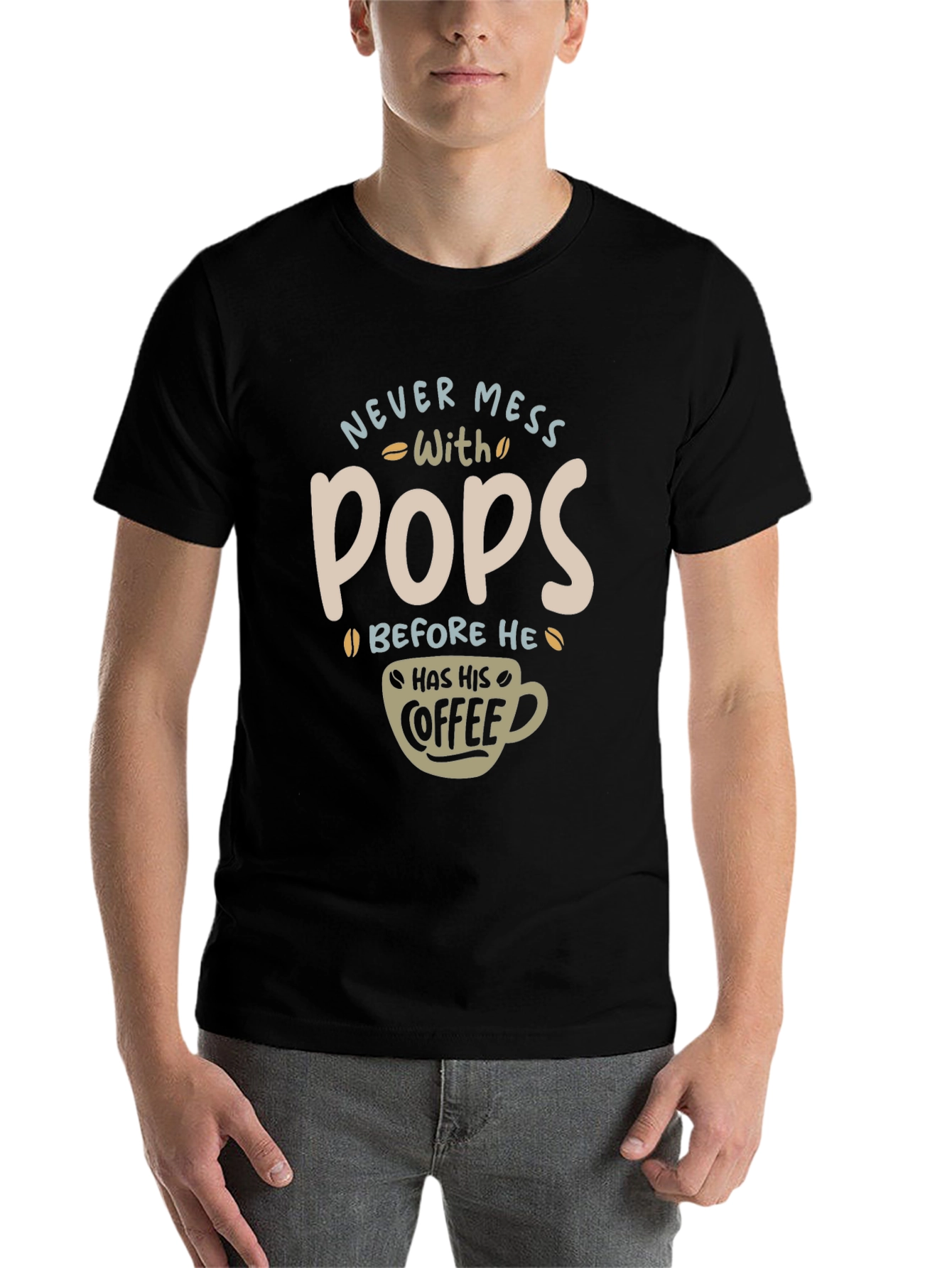 Black Never Mess With Pops T-Shirt view 7