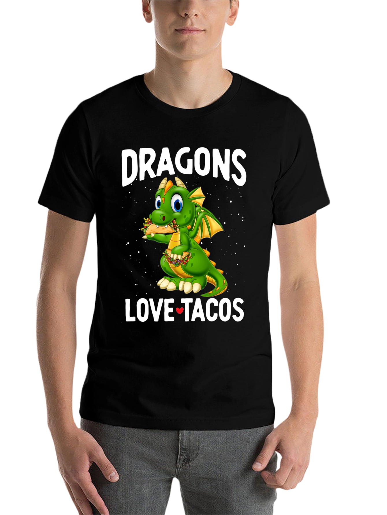 Black Dragons Love Tacos Graphic Tee view 7