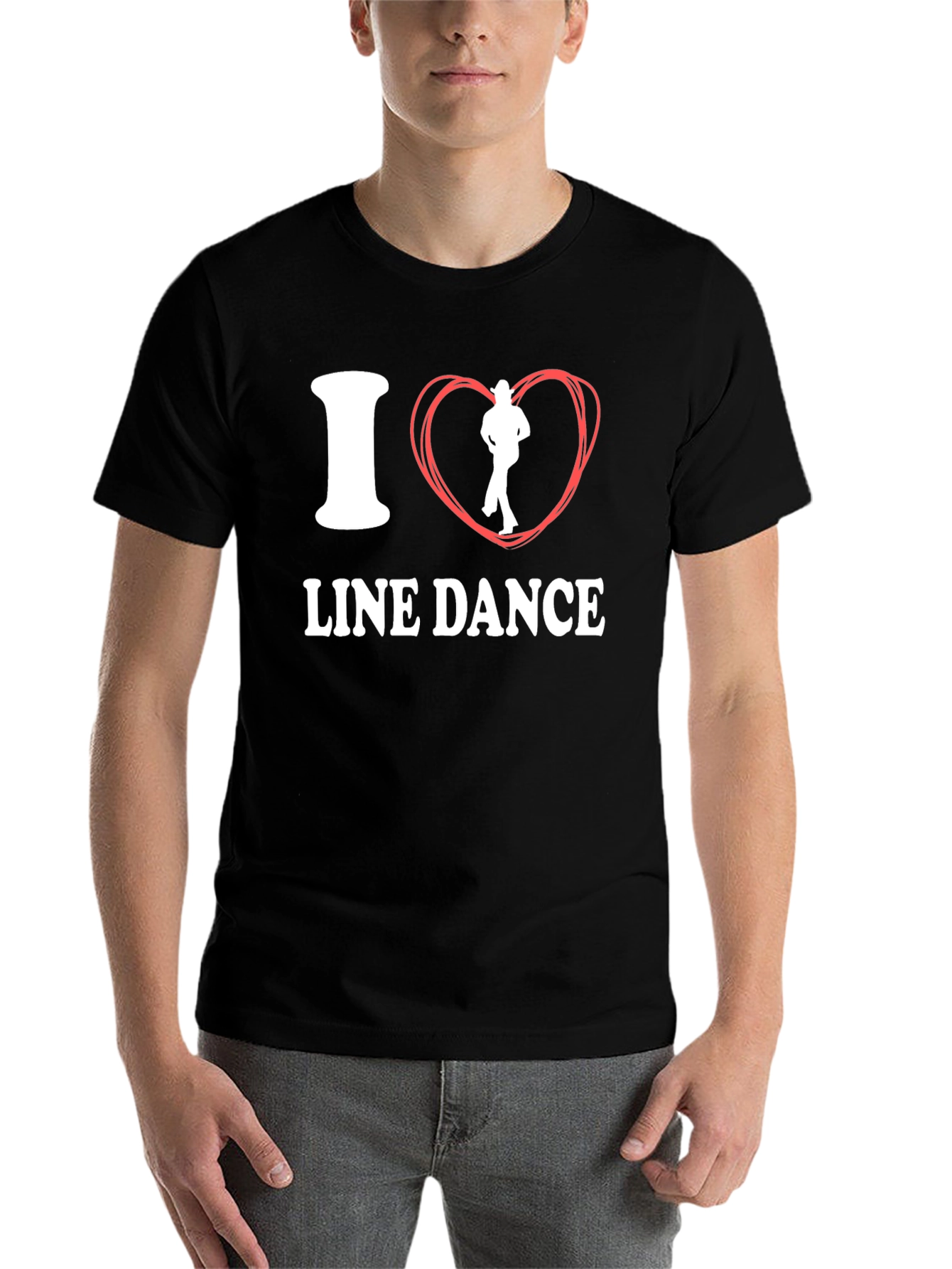 I Love Line Dance Graphic Tee - Cotton Comfort - 7