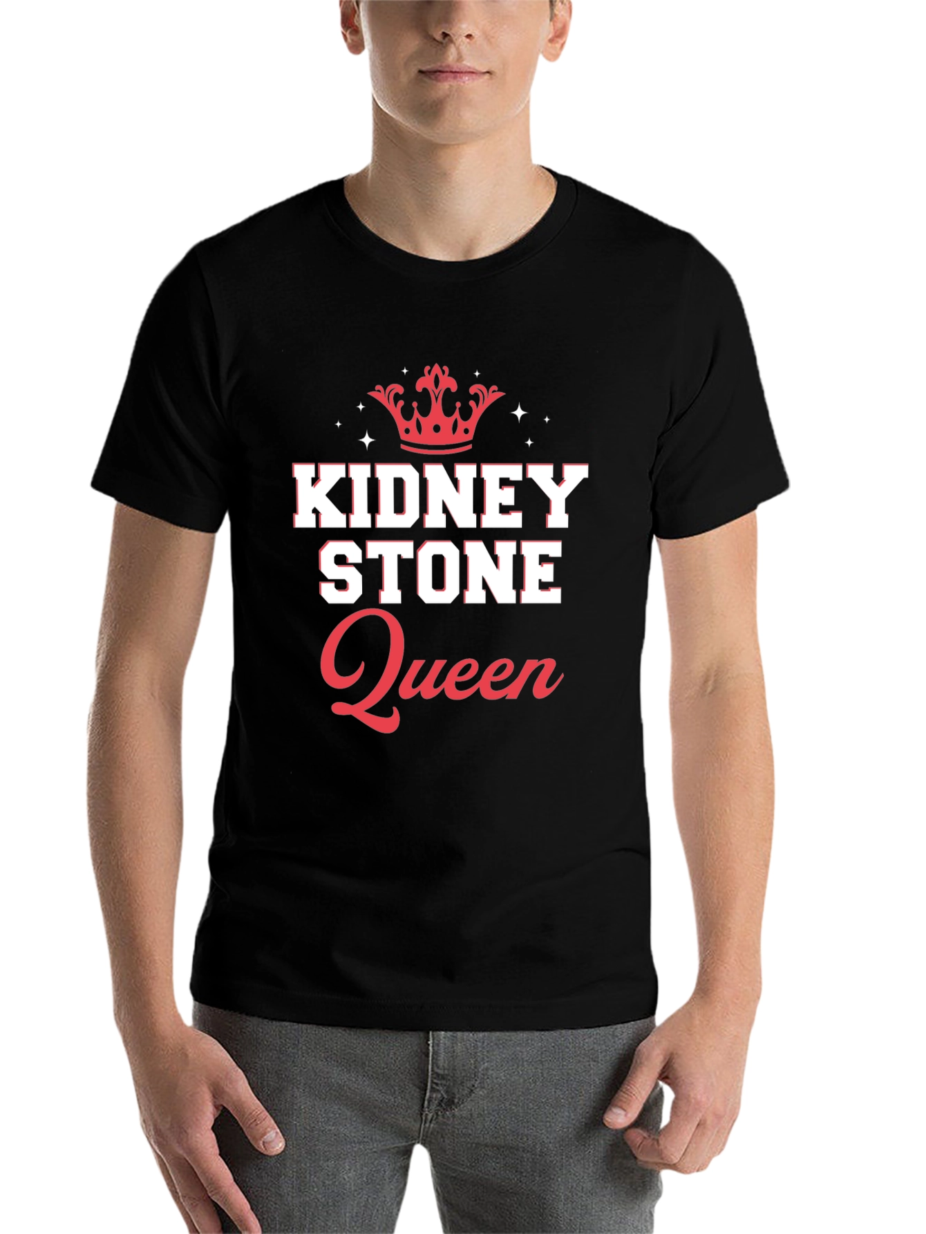 Black Kidney Stone Queen Graphic T-Shirt Funny Tee view 7