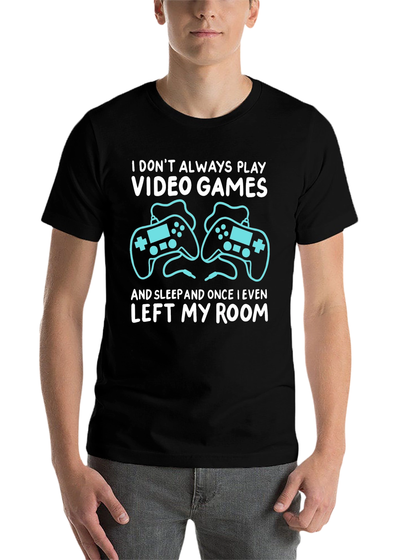 Black Video Gamer T-Shirt: I Don't Always Play view 7