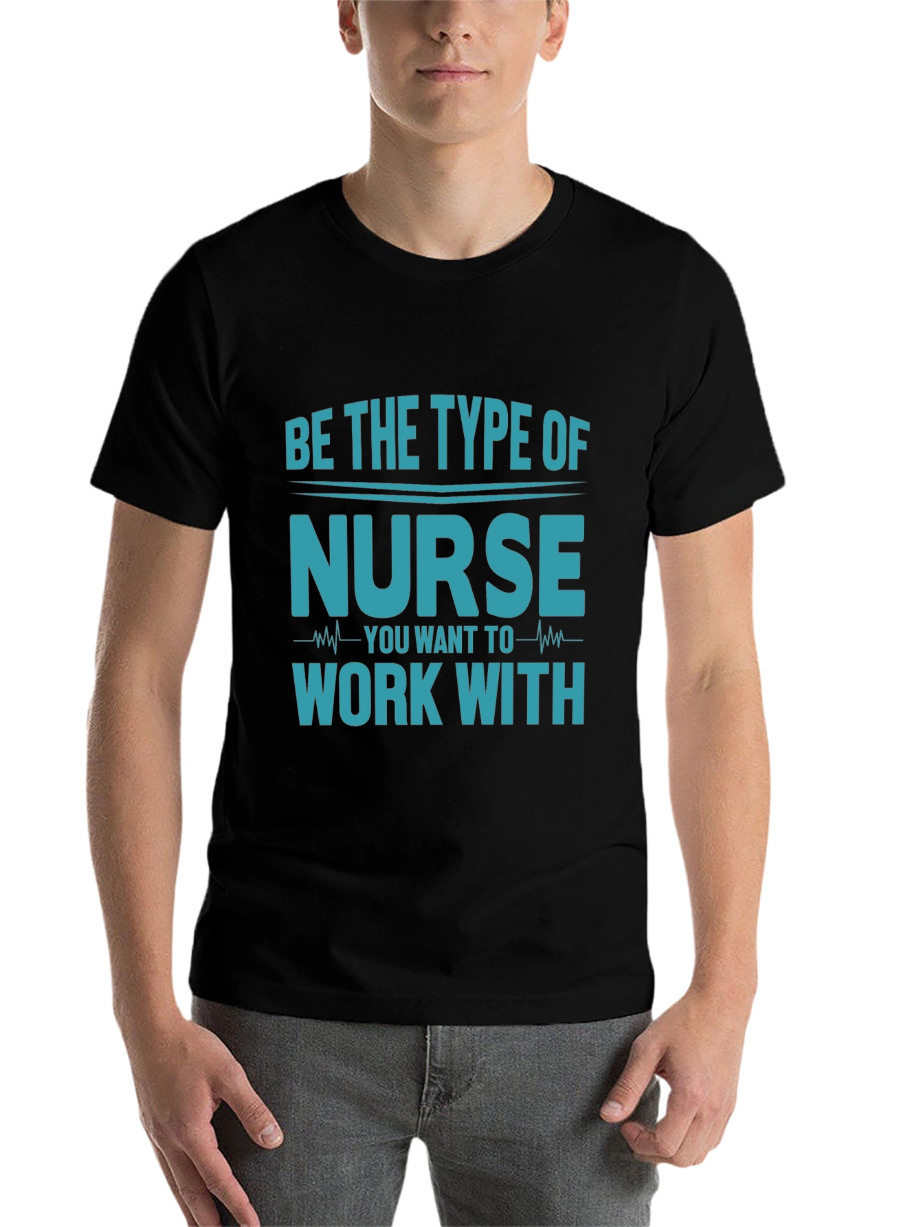 Black Be the Type of Nurse T-Shirt - Black Cotton Blend view 7