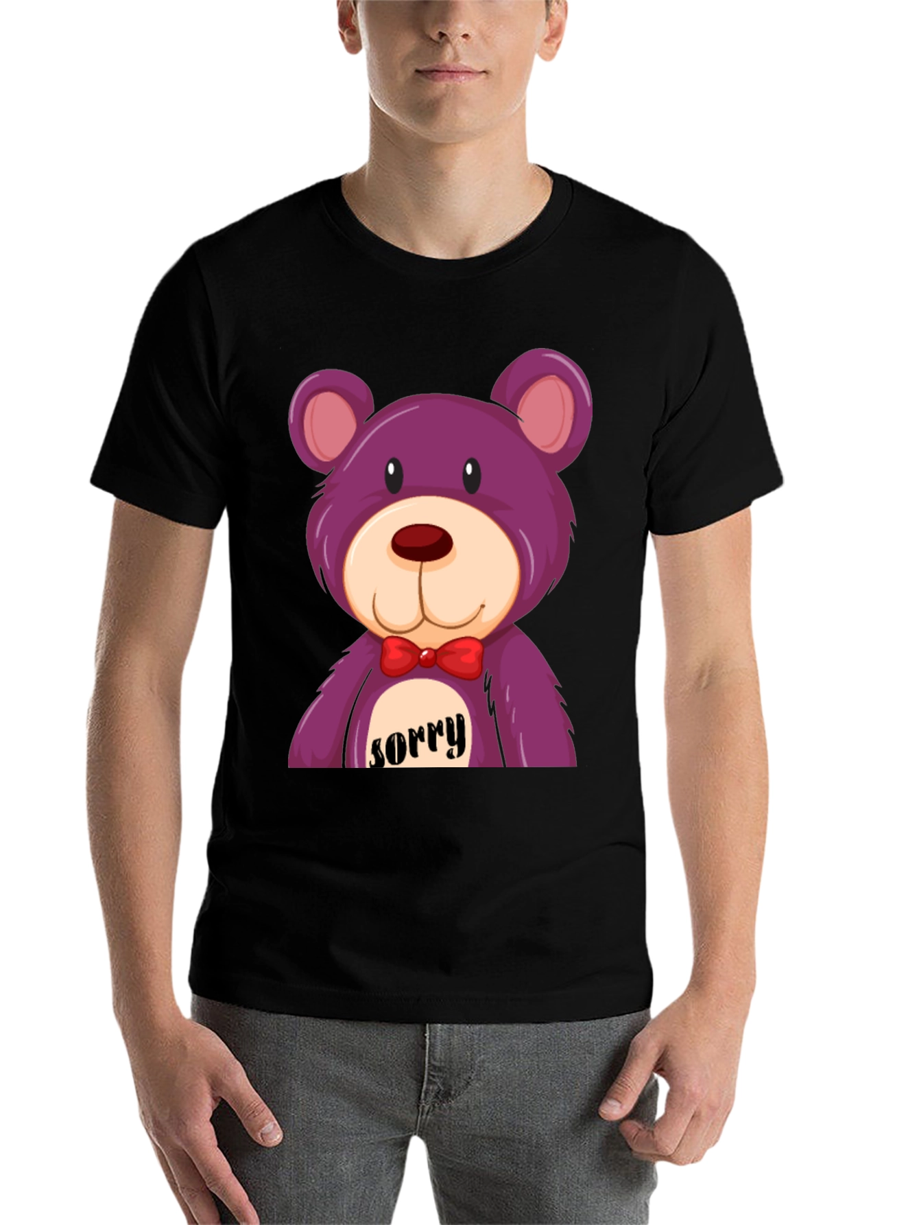 Black Sorry Bear T-Shirt view 7