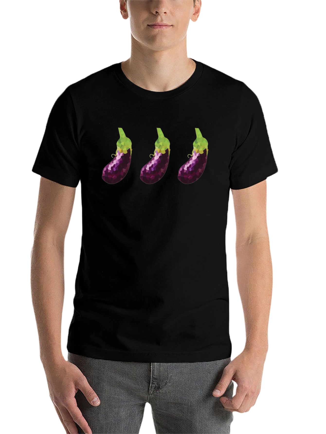 Eggplant Trio T-Shirt - Modern Graphic Tee - 7