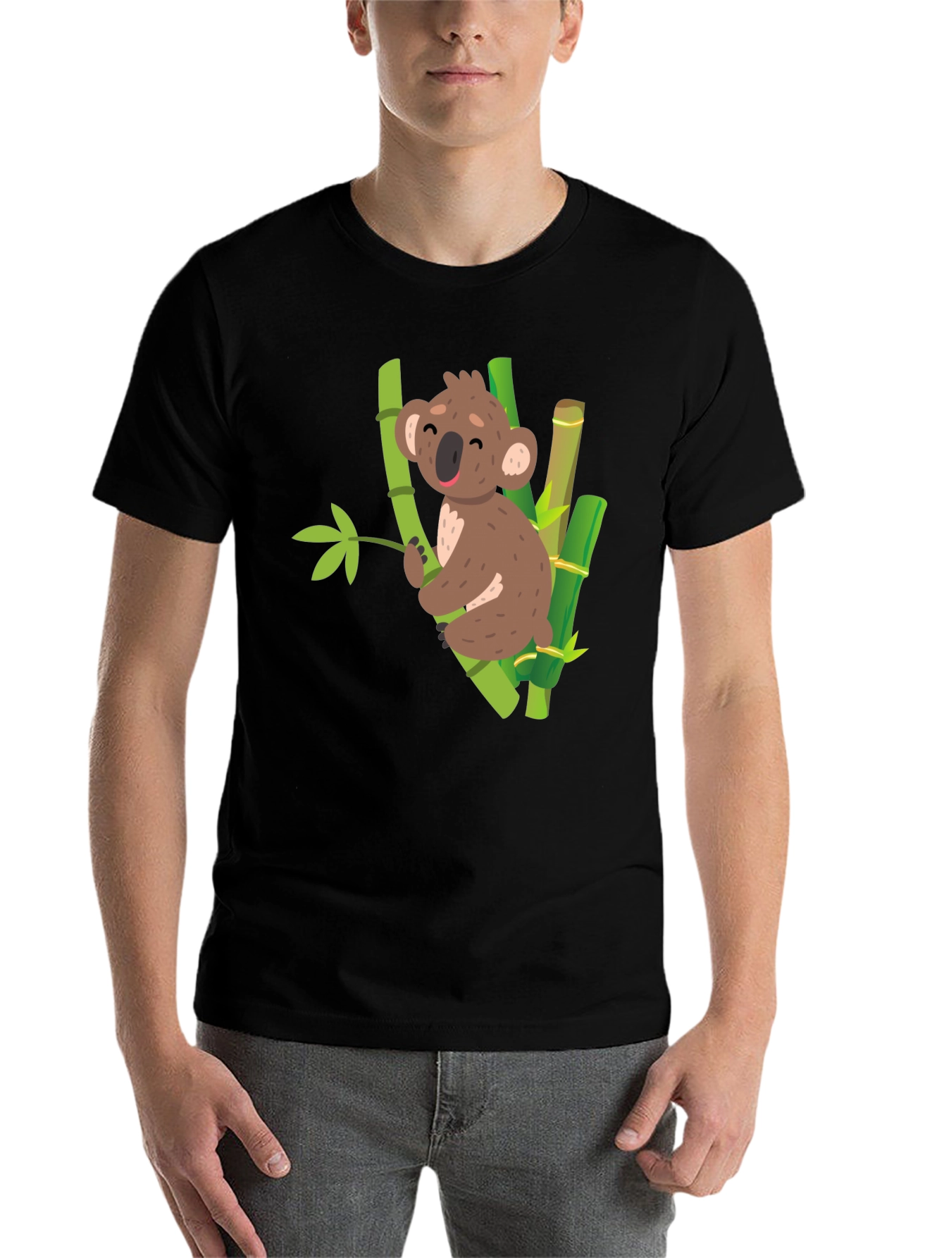 Black Koala Bamboo T-Shirt - Cute & Comfortable view 7