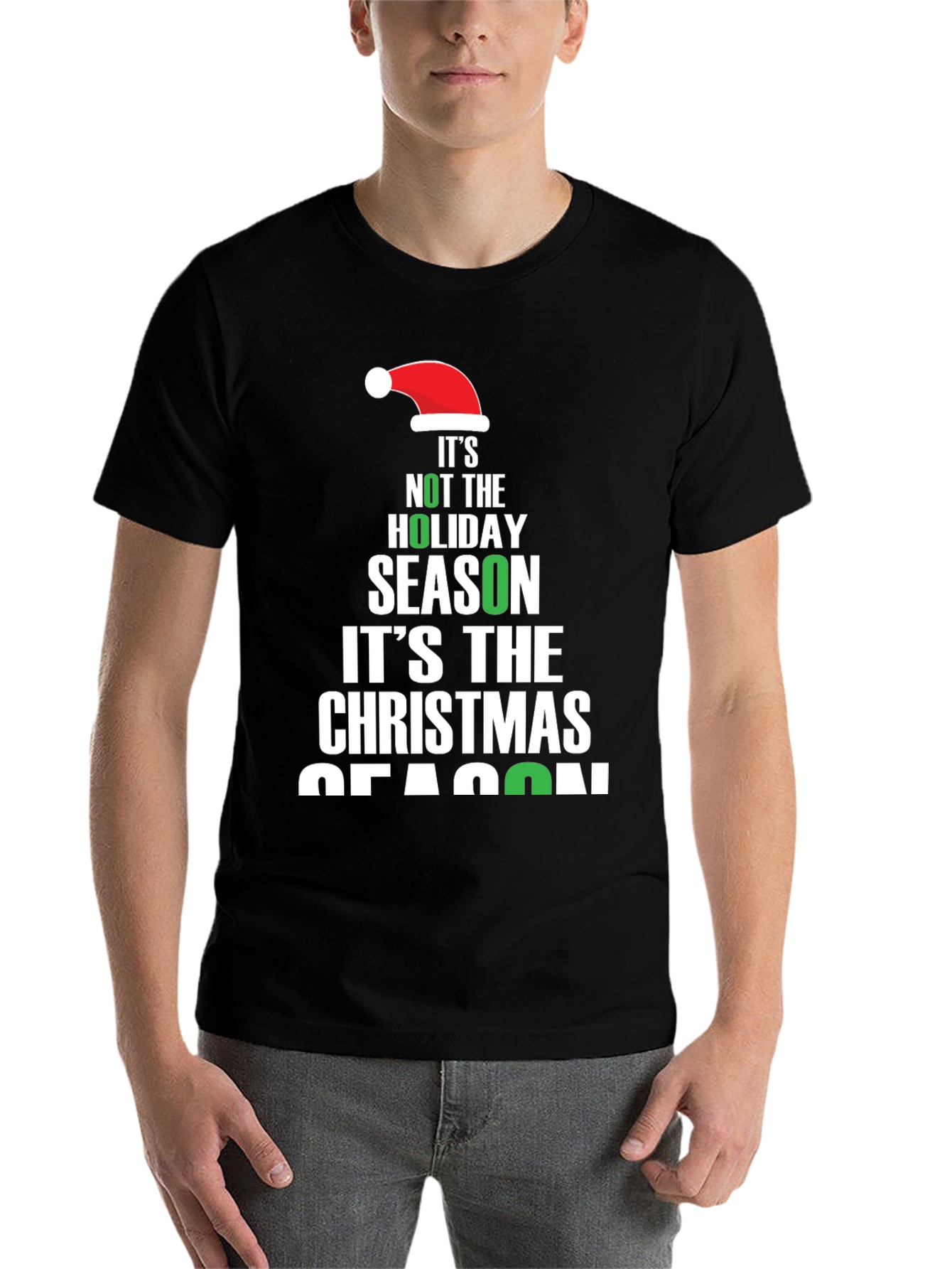 Black Christmas Season Holiday T-Shirt view 7