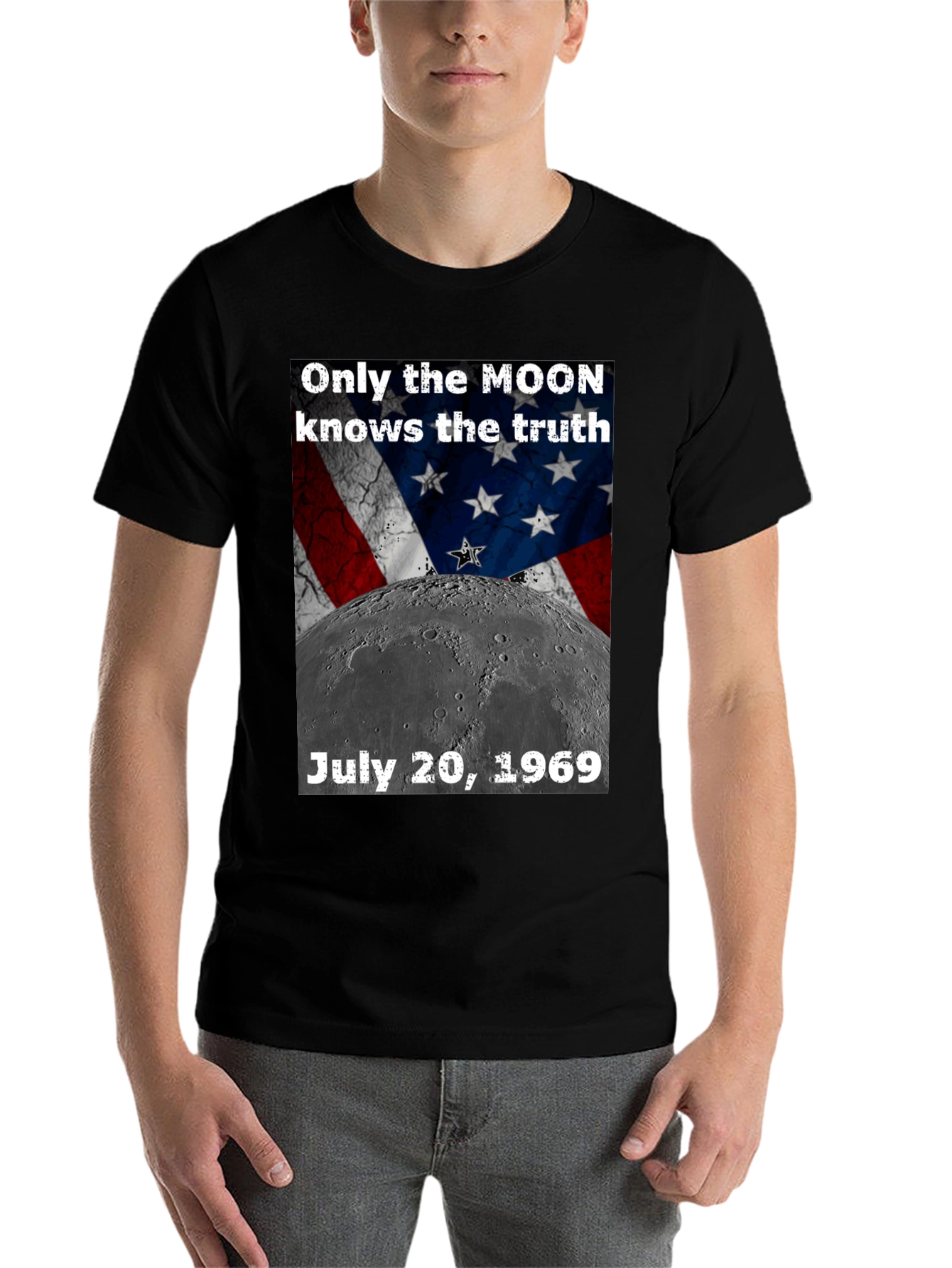 Black Moon Landing Conspiracy T-Shirt view 7