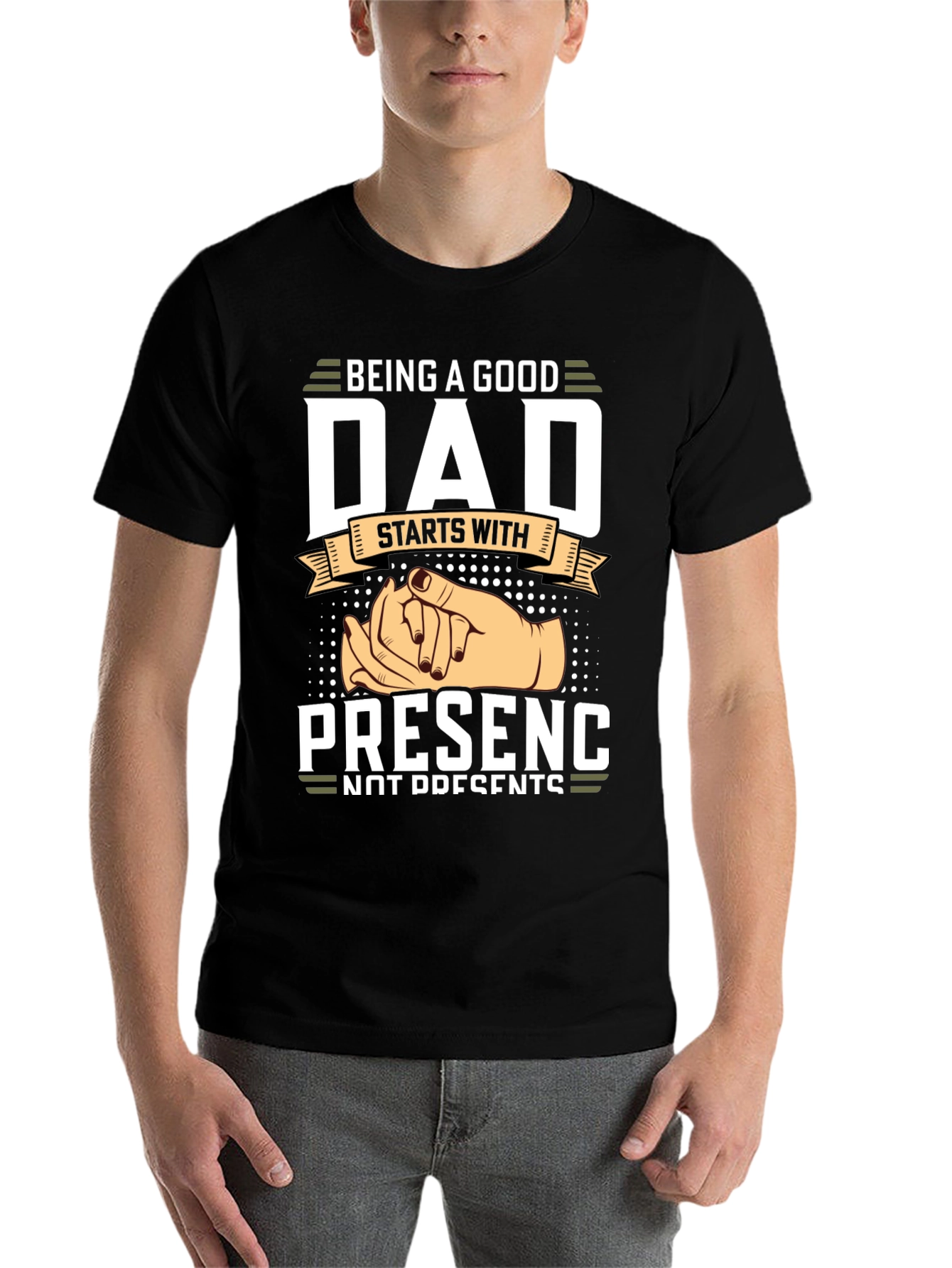 Black Being A Good Dad T-Shirt view 7