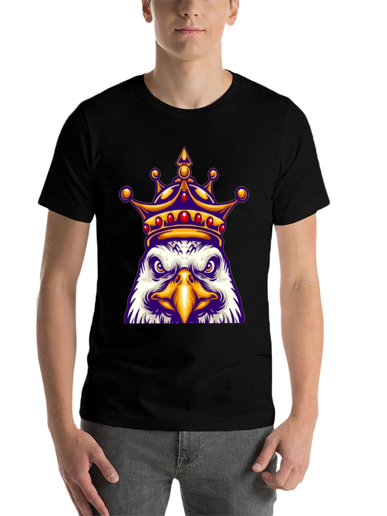 Black King Eagle Graphic T-Shirt view 7