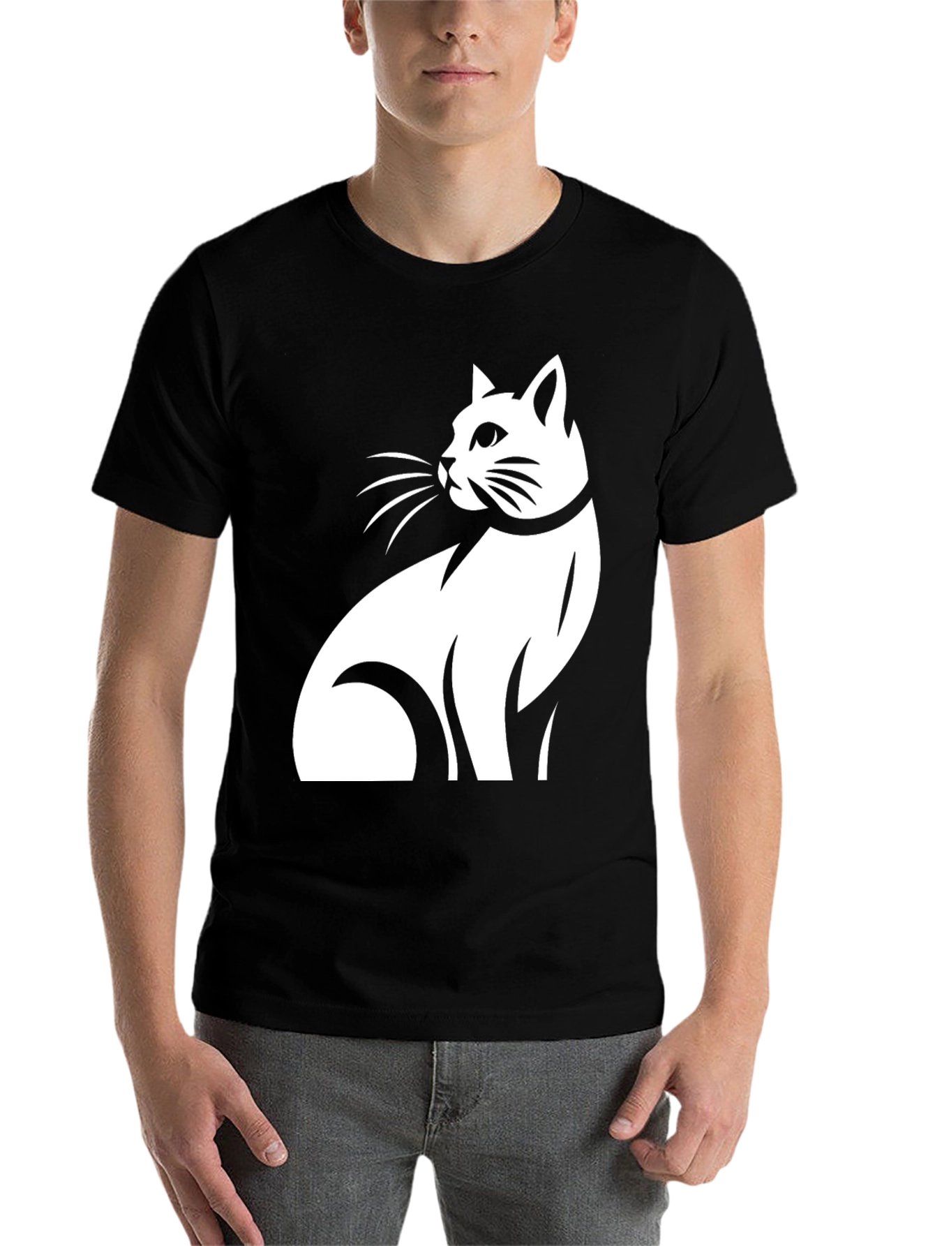 Black Cat Graphic Tee - Black T-Shirt view 7
