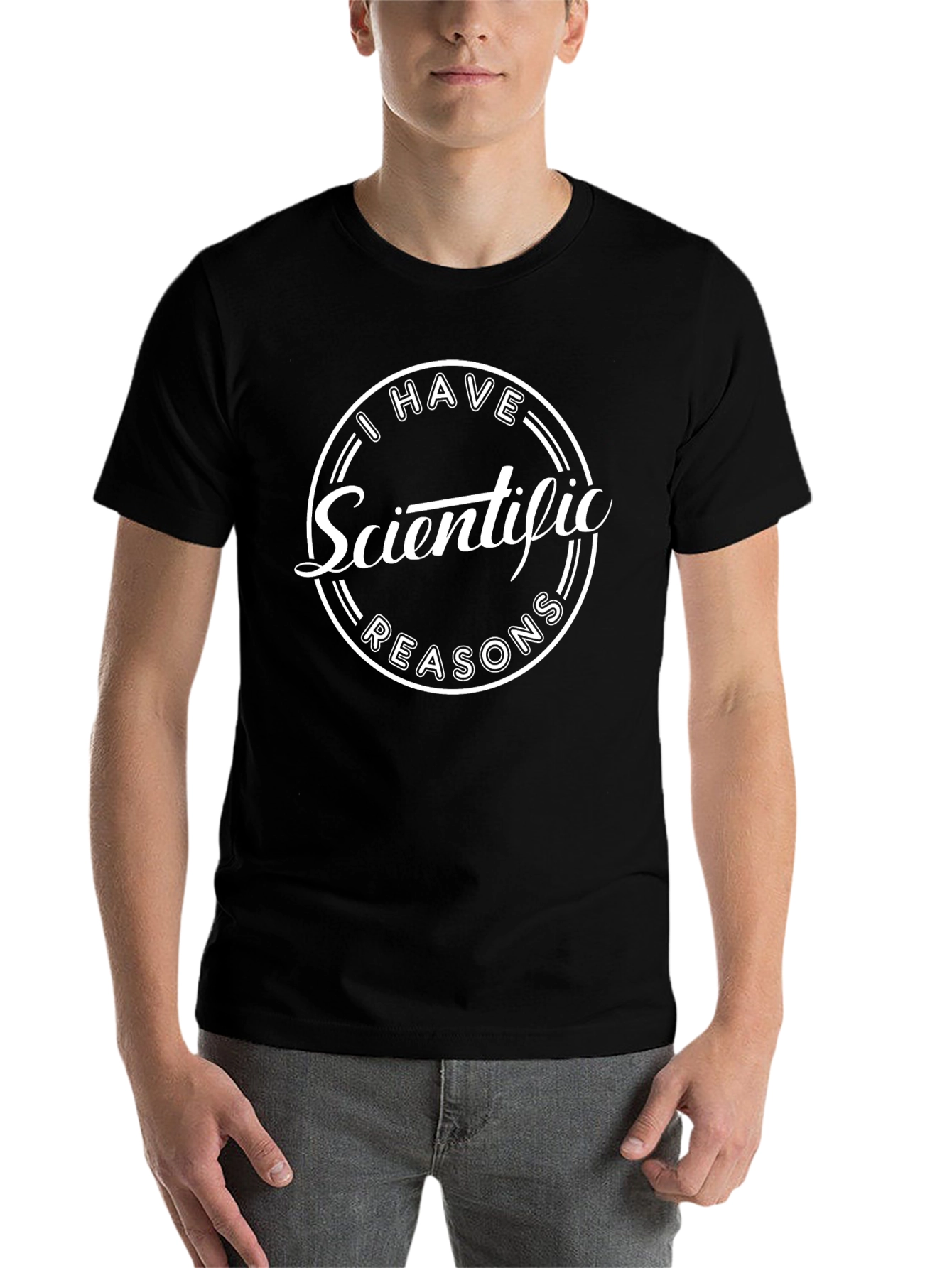 Black Scientific Reasons Graphic T-Shirt - Black view 7