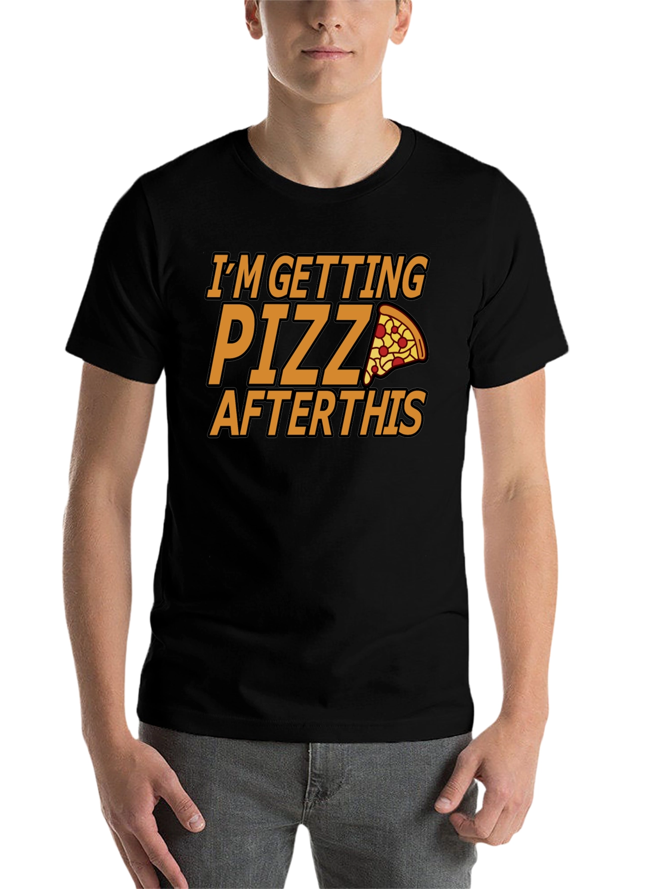 Black Pizza Lover Tee - I'm Getting Pizza After This view 7