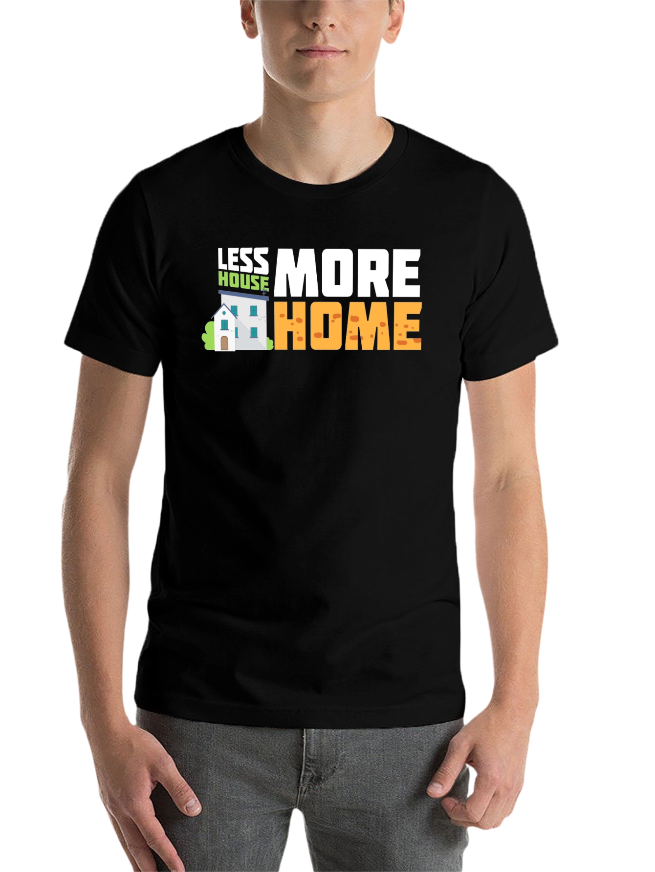 Black Less House More Home Graphic T-Shirt view 7