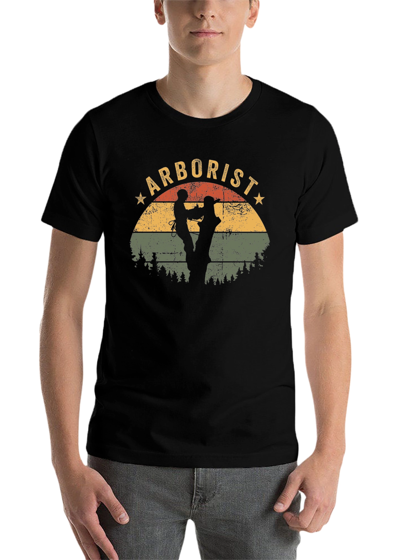 Black Arborist T-Shirt Vintage Tree Surgeon Tee view 7