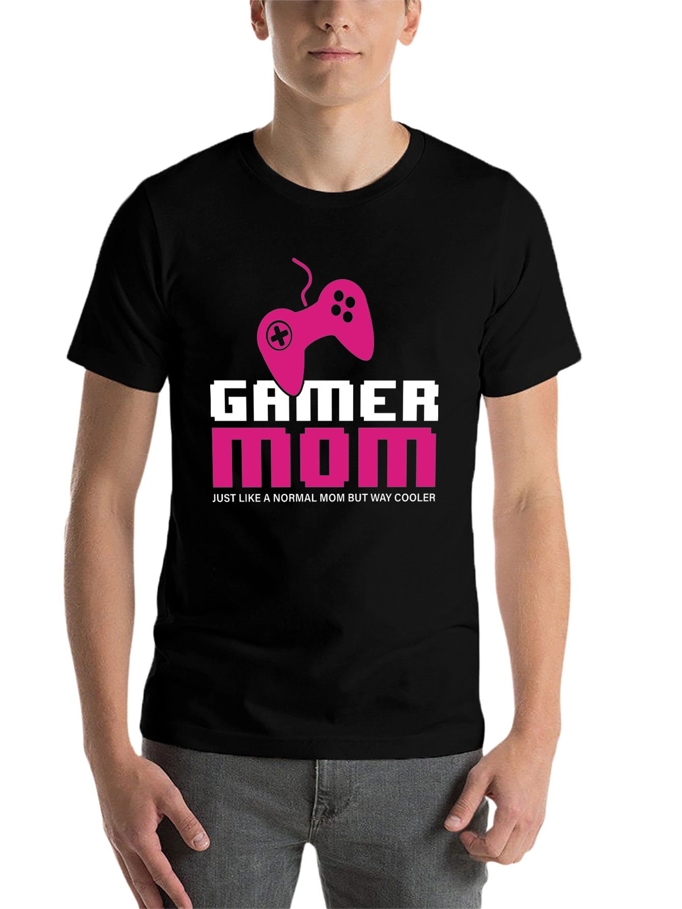 Black Gamer Mom T-Shirt - Cool Mom Edition view 7