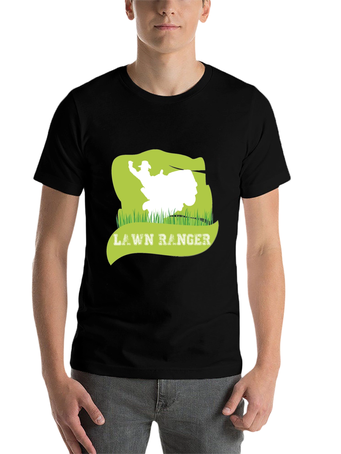 Black Lawn Ranger Graphic Tee - Mowing Humor view 7