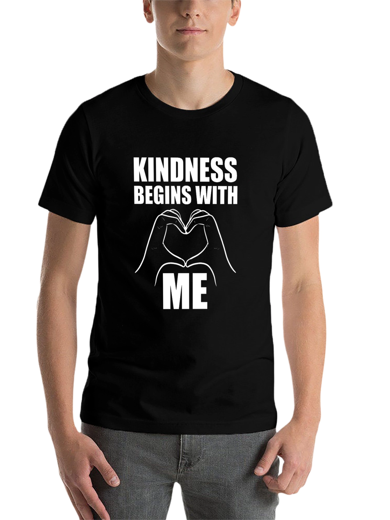 Black Kindness Begins With Me Graphic Tee view 7