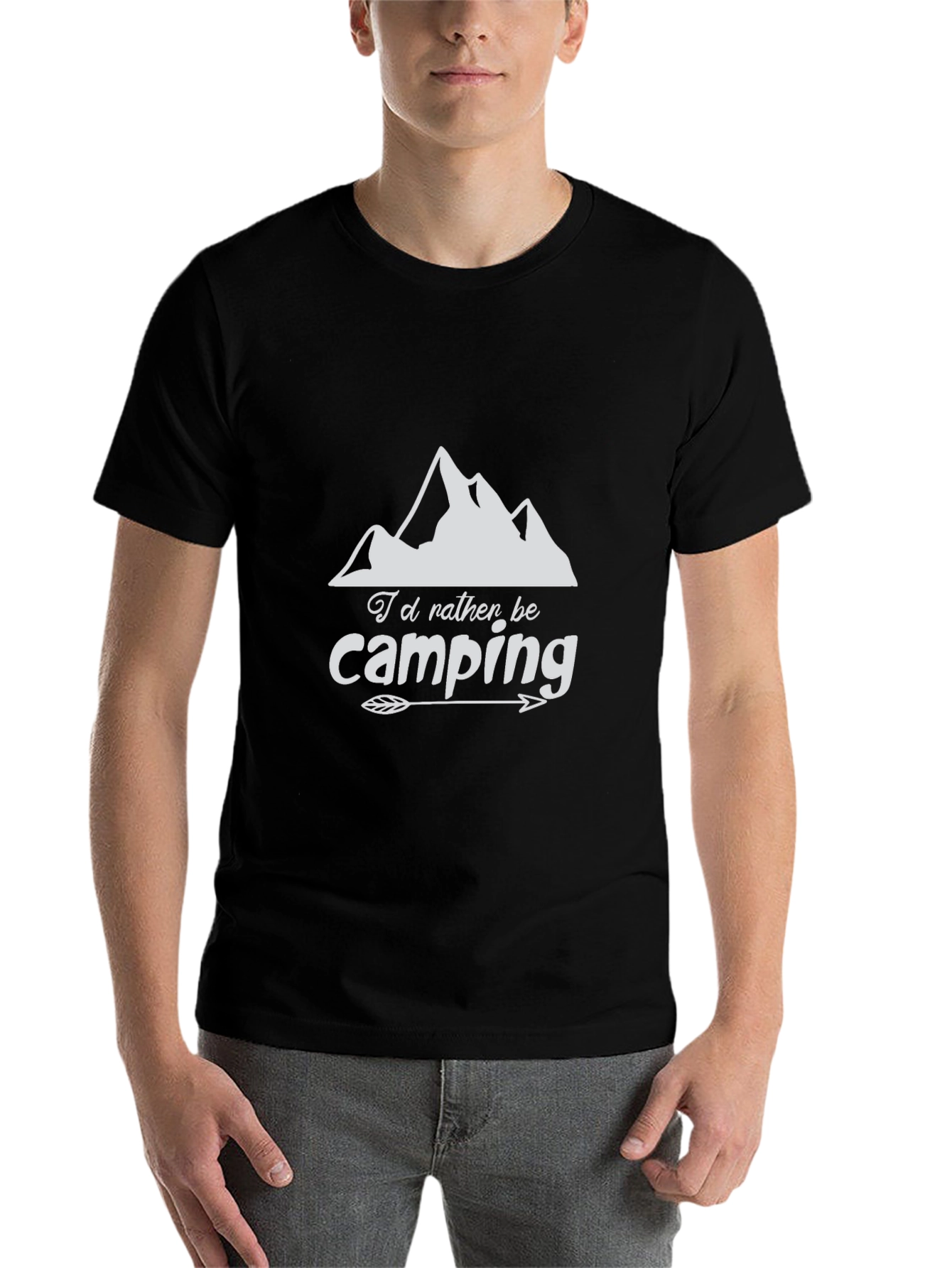 Camping T-Shirt: I'd Rather Be Camping Graphic Tee - 7