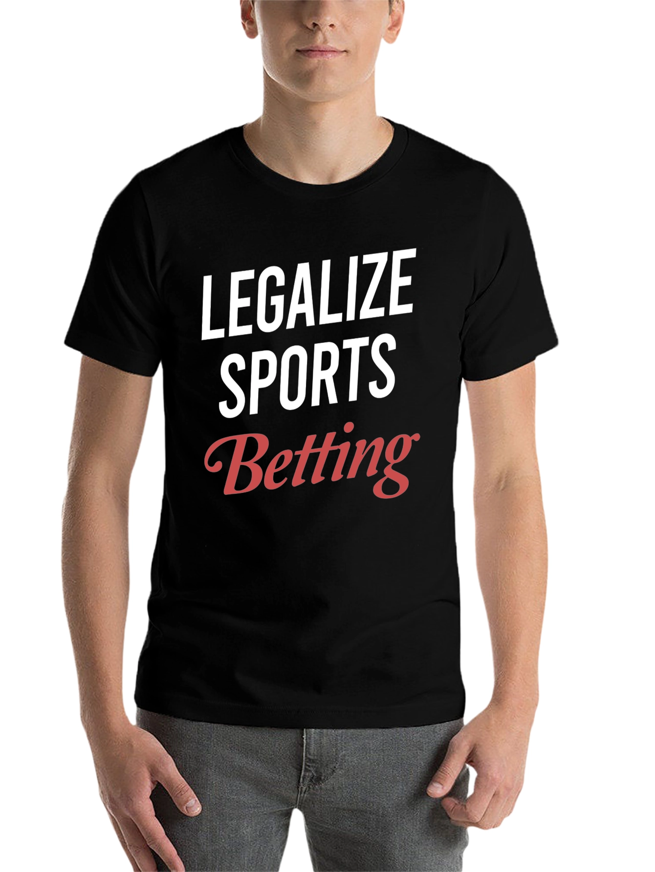 Black Legalize Sports Betting T-Shirt - Black view 7