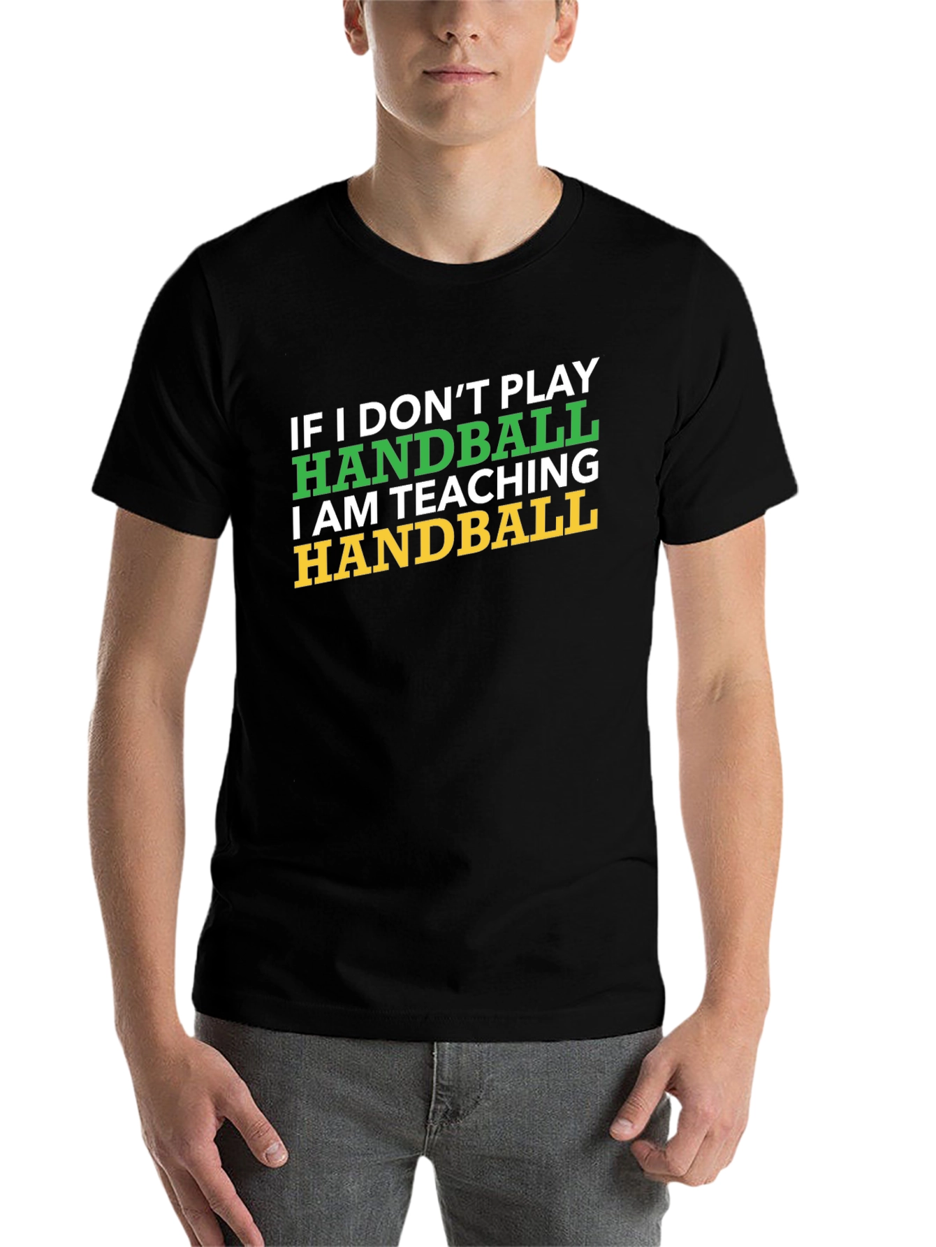 Black Handball Teacher T-Shirt - Funny Handball Gift view 7