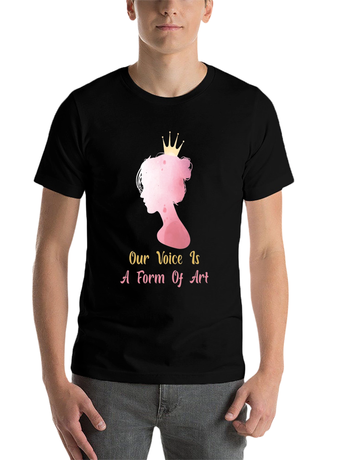 Black Feminist Art T-Shirt - Our Voice is Art view 7