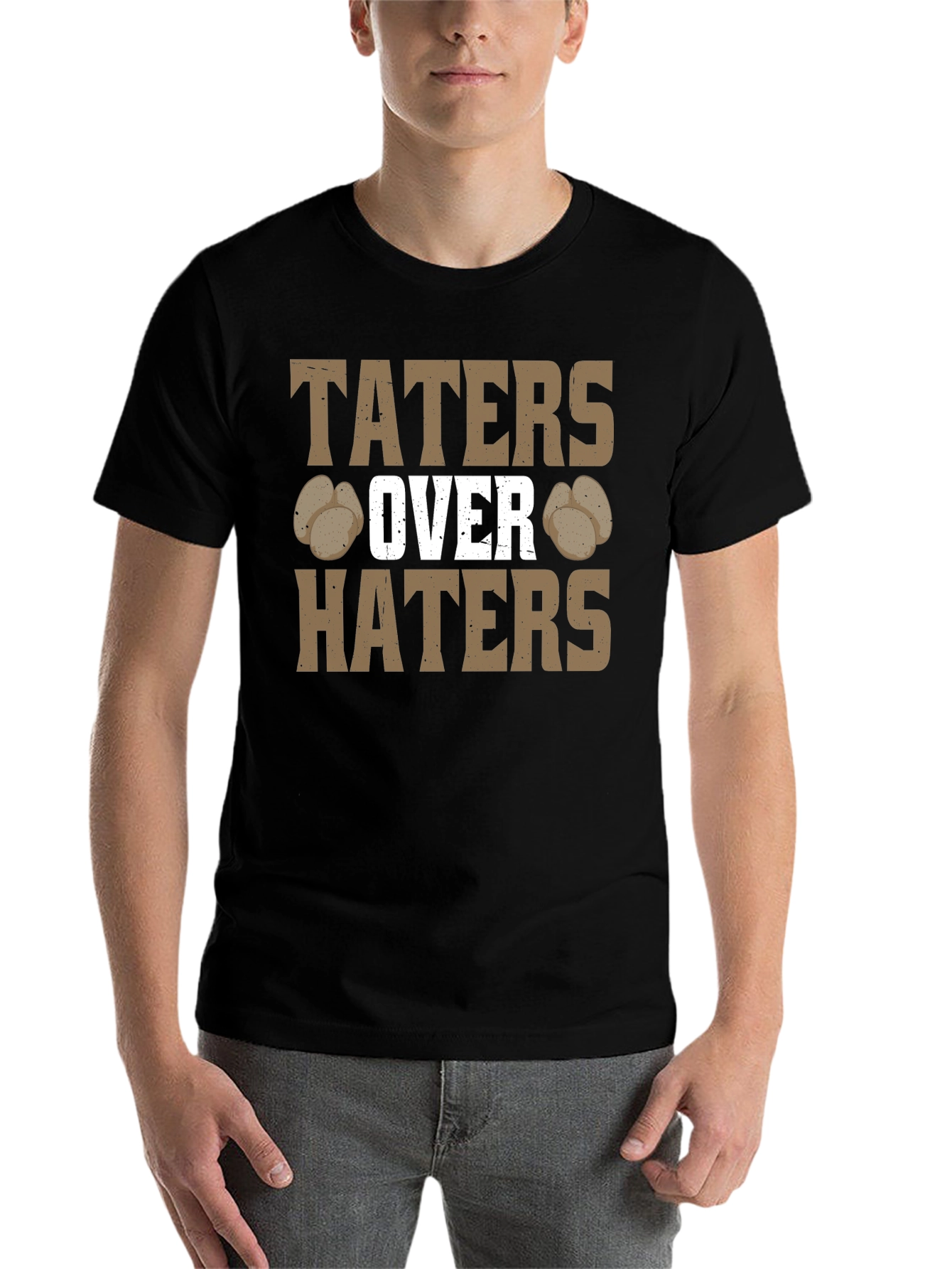 Black Taters Over Haters Graphic Tee view 7