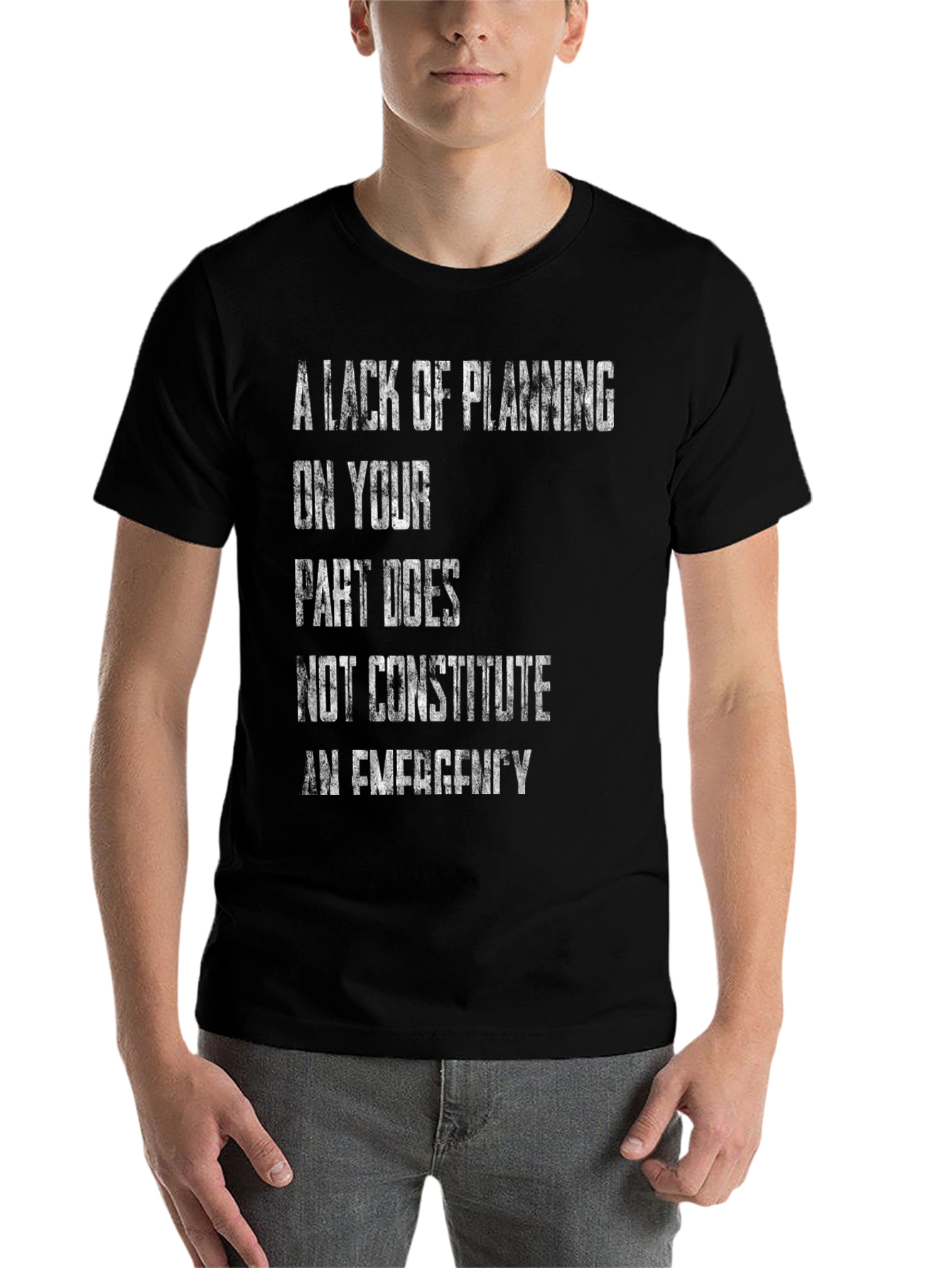 Black A Lack of Planning T-Shirt view 7