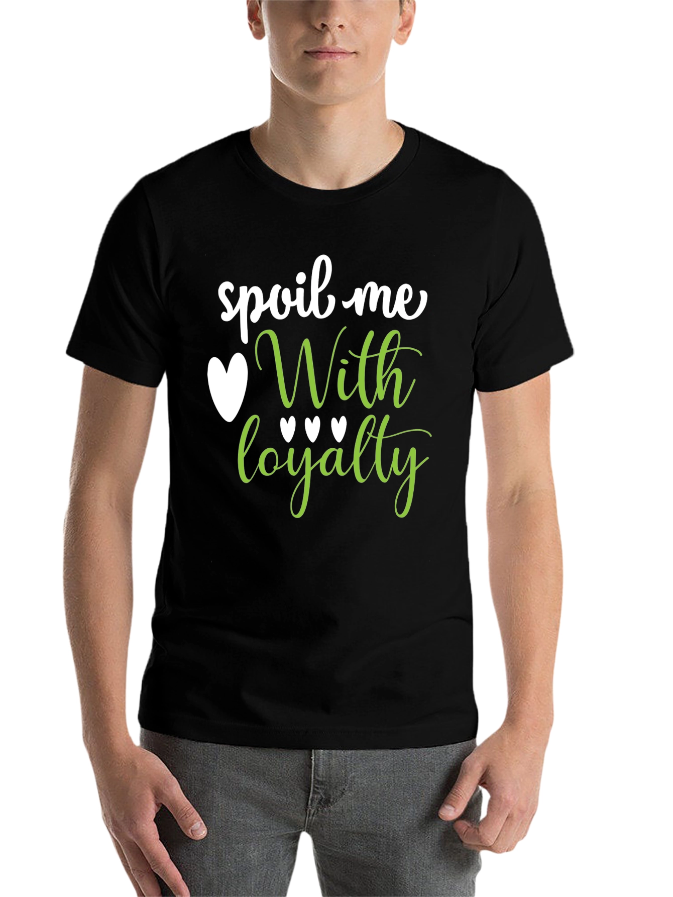 Black Spoil Me With Loyalty Graphic Tee - Black view 7