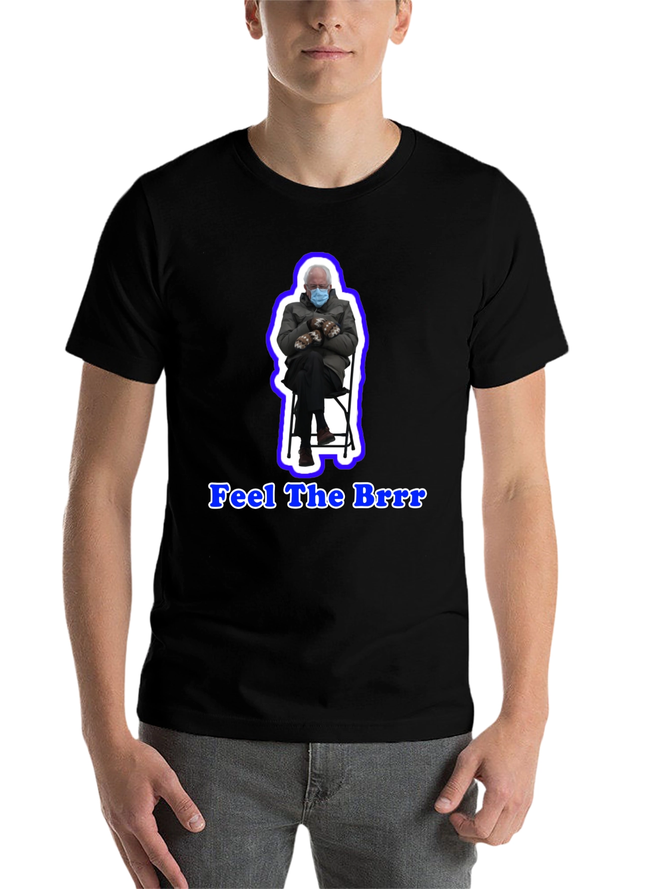Black Feel the Brrr T-Shirt view 7
