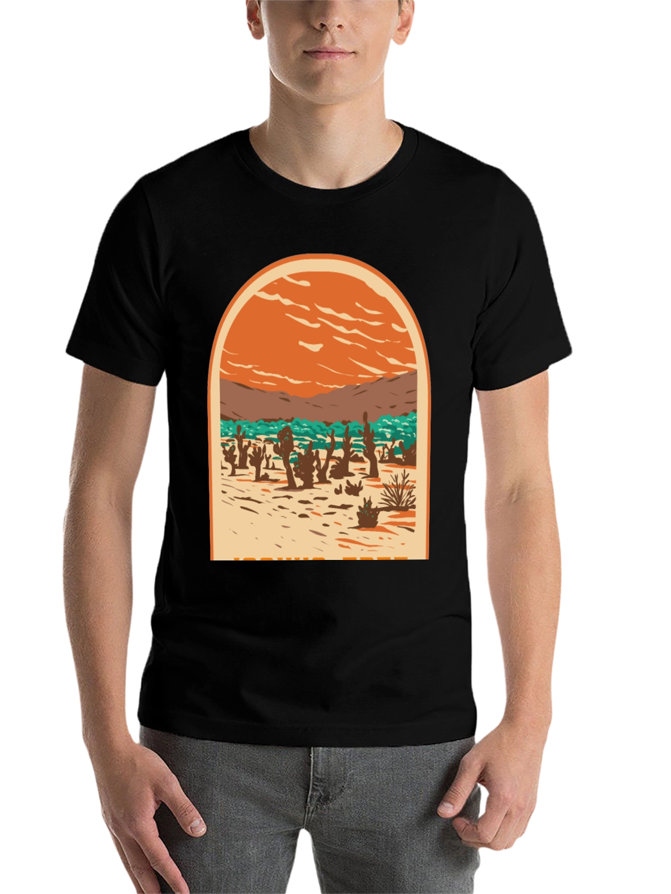 Black Desert Scene Graphic Tee - Black view 7